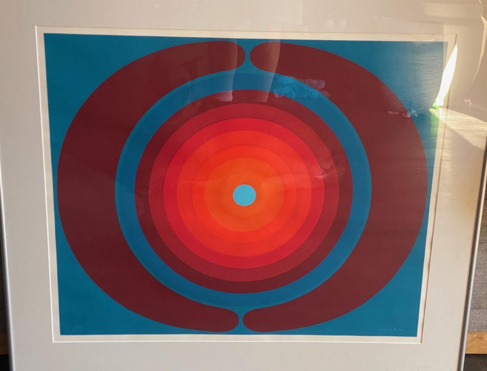 Moderne Sérigraphie abstraite Pop Op Art japonaise signée Kyohei Inukai en édition limitée en vente