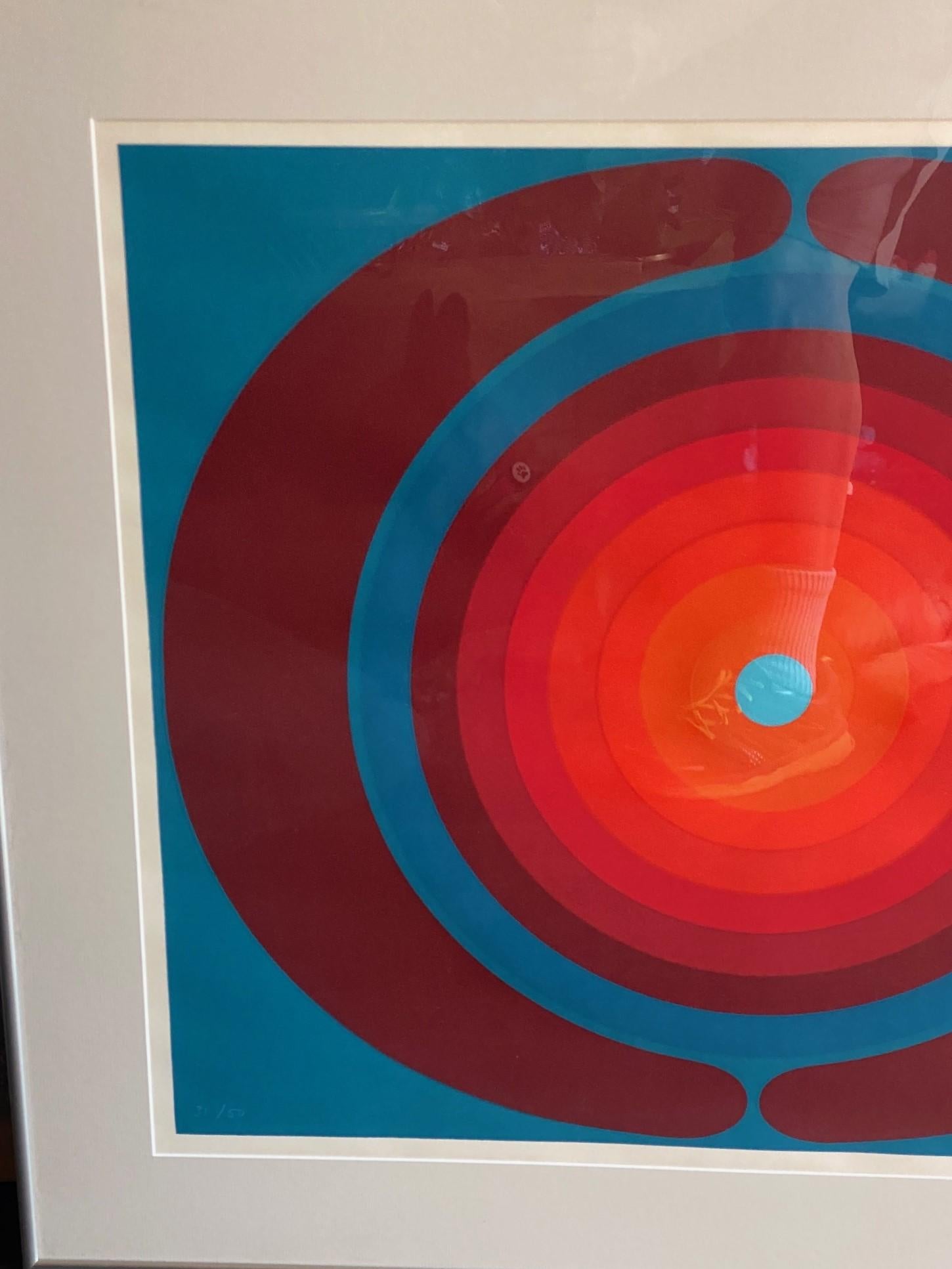 Sérigraphie abstraite Pop Op Art japonaise signée Kyohei Inukai en édition limitée Bon état - En vente à Studio City, CA