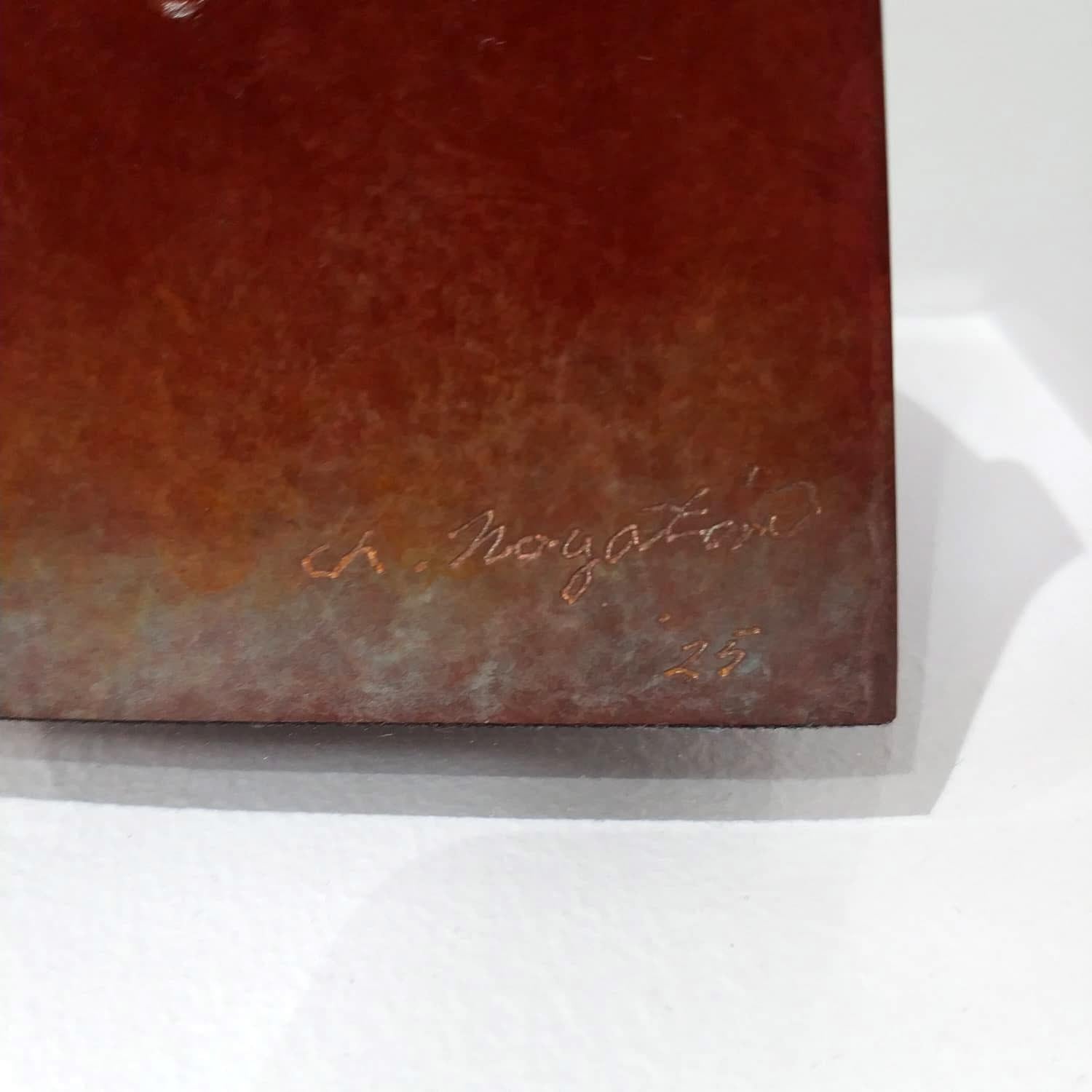 Autumn, bronze sculpture with red patina, 10 x 8 x 8 cm , 2025 For Sale 1