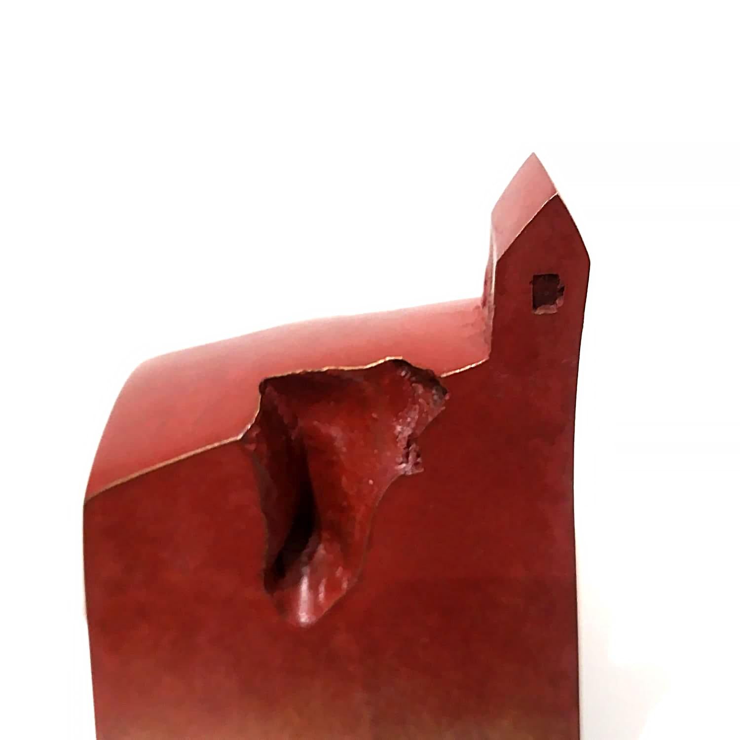 Autumn, bronze sculpture with red patina, 10 x 8 x 8 cm , 2025 For Sale 2