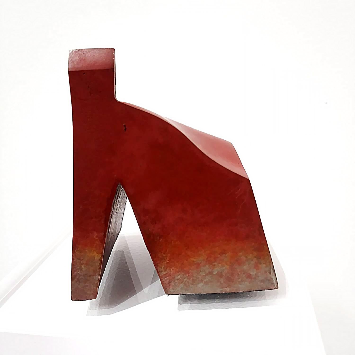 Autumn, bronze sculpture with red patina, 10 x 8 x 8 cm , 2025 For Sale 3