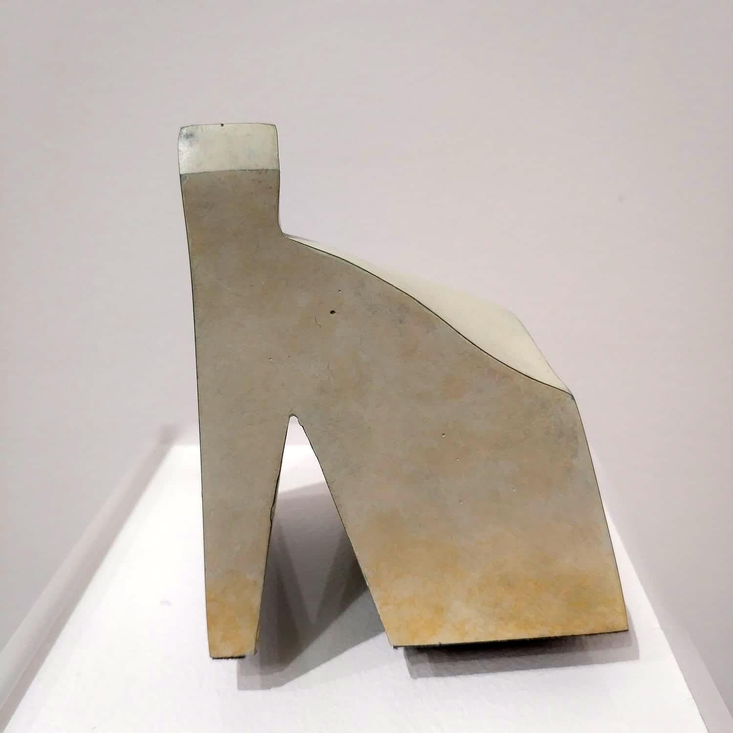 Winter, bronze sculpture and white patina, 10 x 8 x 8 cm , 2025 - Gold Abstract Sculpture by Kyoji Nagatani