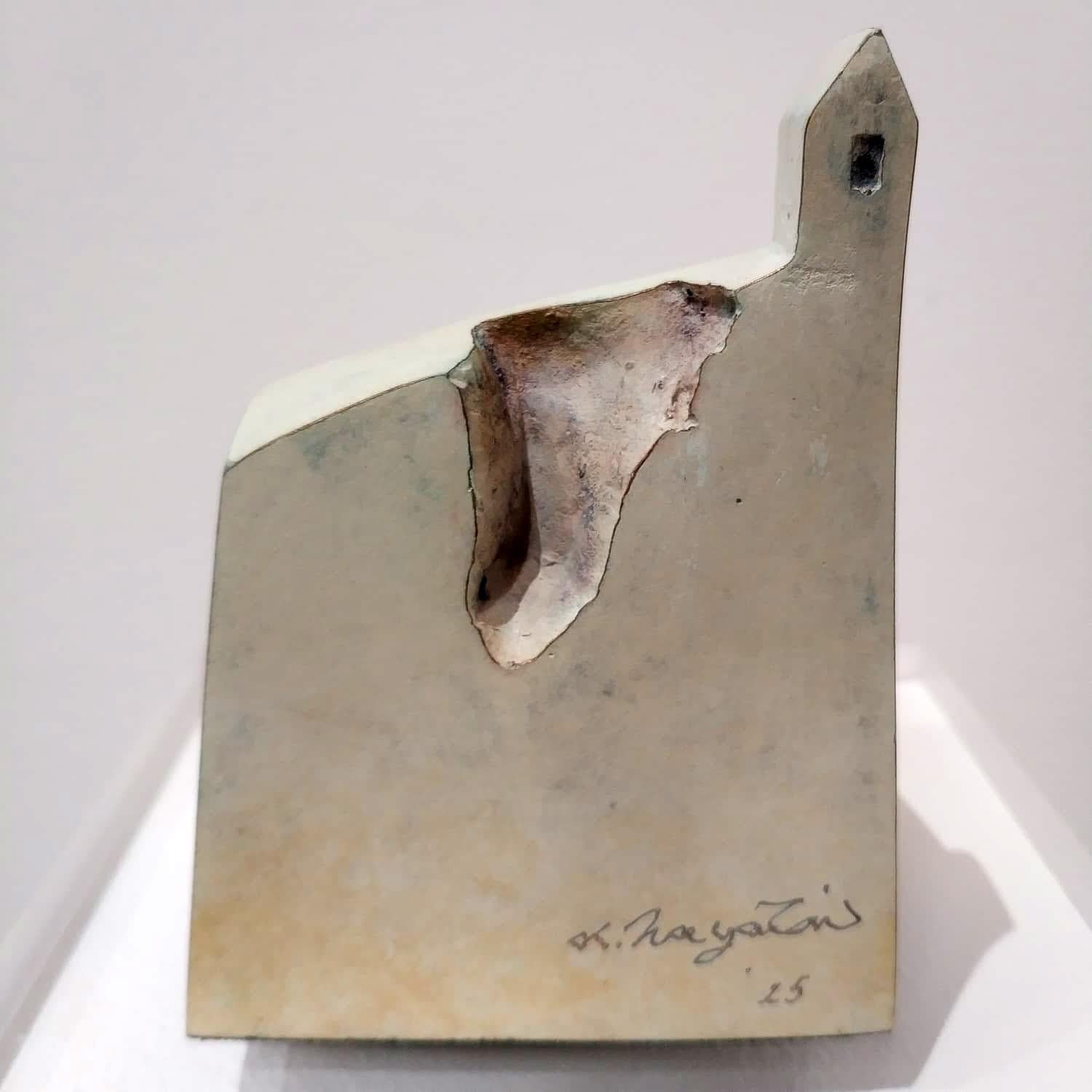 Winter, bronze sculpture and white patina, 10 x 8 x 8 cm , 2025 For Sale 1