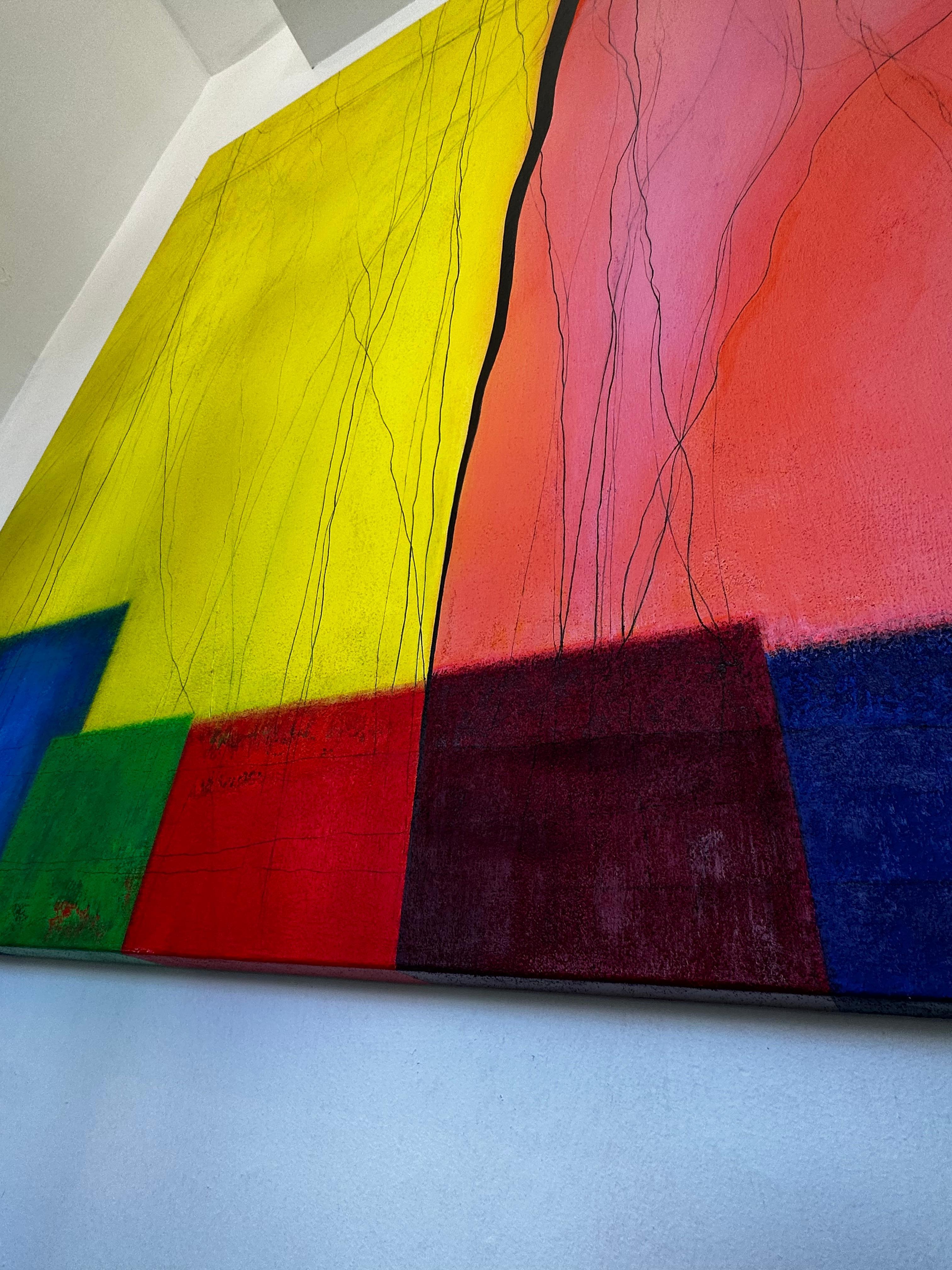 Kyoko Sasai is a renowned Japanese artist, esteemed due to her innovative approaches to cultural representation and unique artistic methodologies.

She lives and works in Tokyo and creates bold and colourful annstract paintings inspired by the