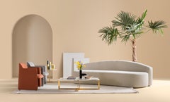 Kyokusen Fully Upholstered Monolithic Sofa by Quinti Sedute