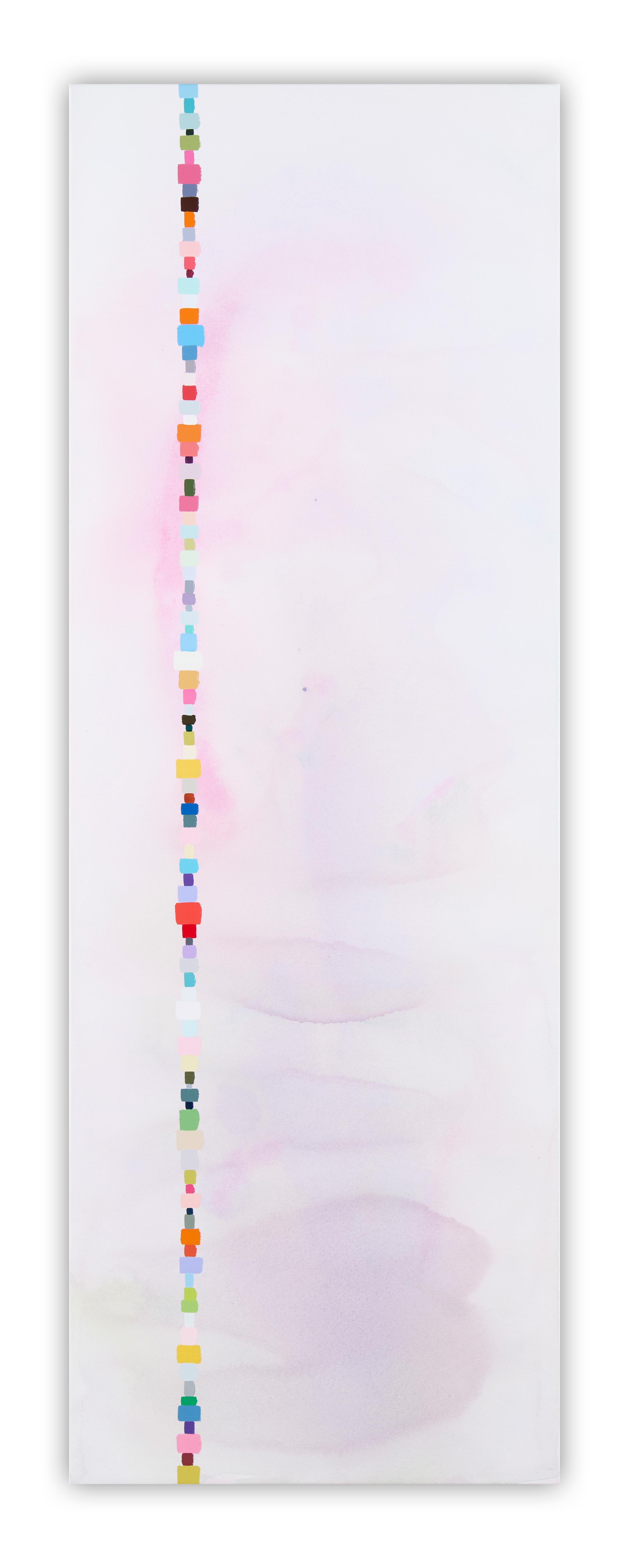 This profound series serves as a powerful artistic examination of the tension and harmony between structure and freedom.

The artist constructs each piece by employing two distinctly opposing visual forces: precise, deliberate rectangular segments