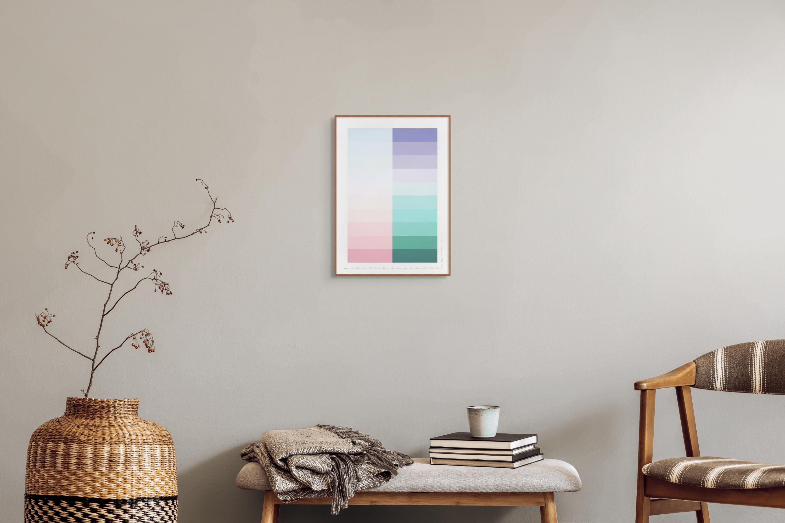 Emotionale Farbkarte 243 (Abstrakte Malerei) (Grau), Abstract Painting, von Kyong Lee