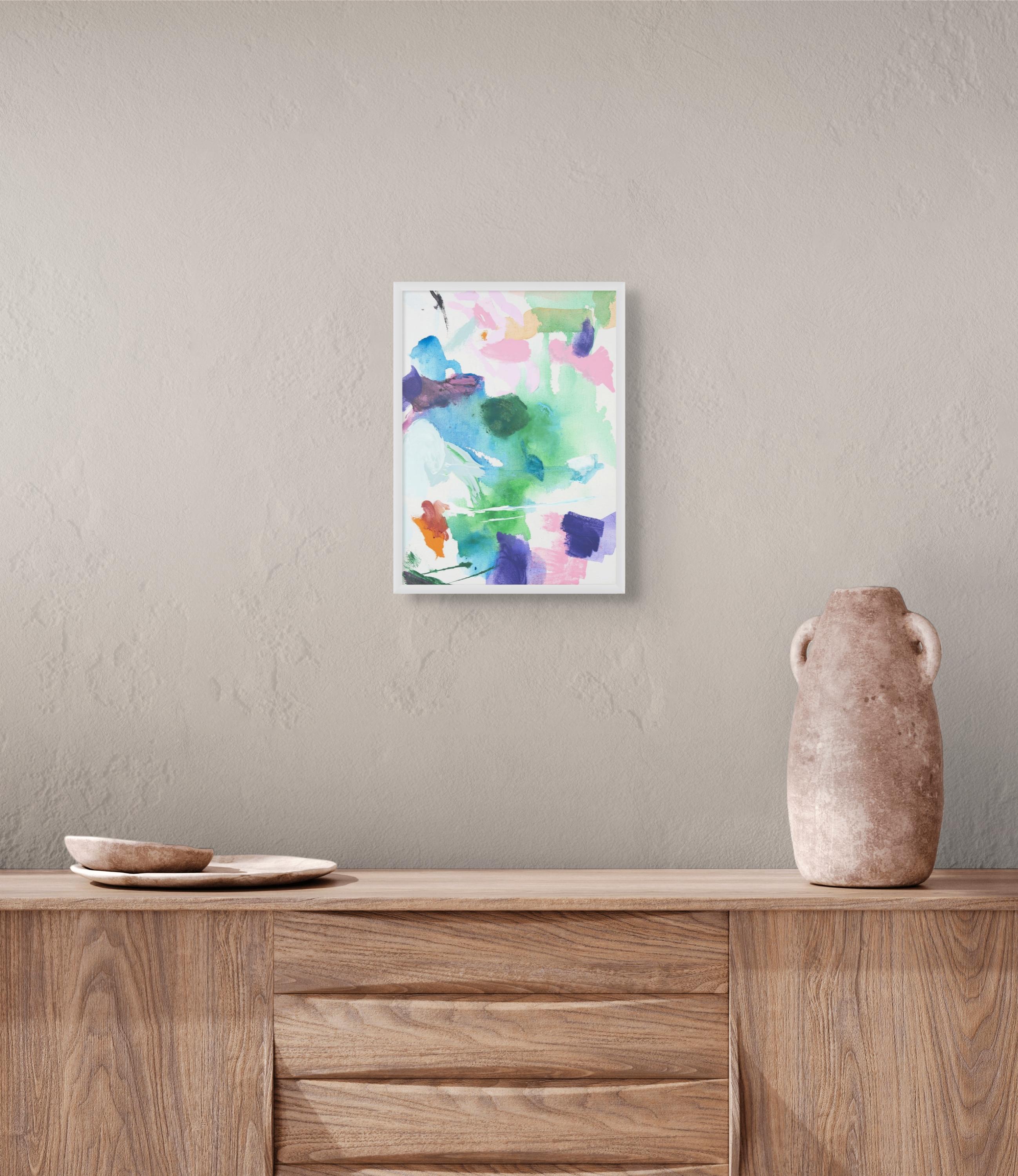 Perfekter Zufall 42 (Abstrakte Malerei) (Grau), Abstract Painting, von Kyong Lee