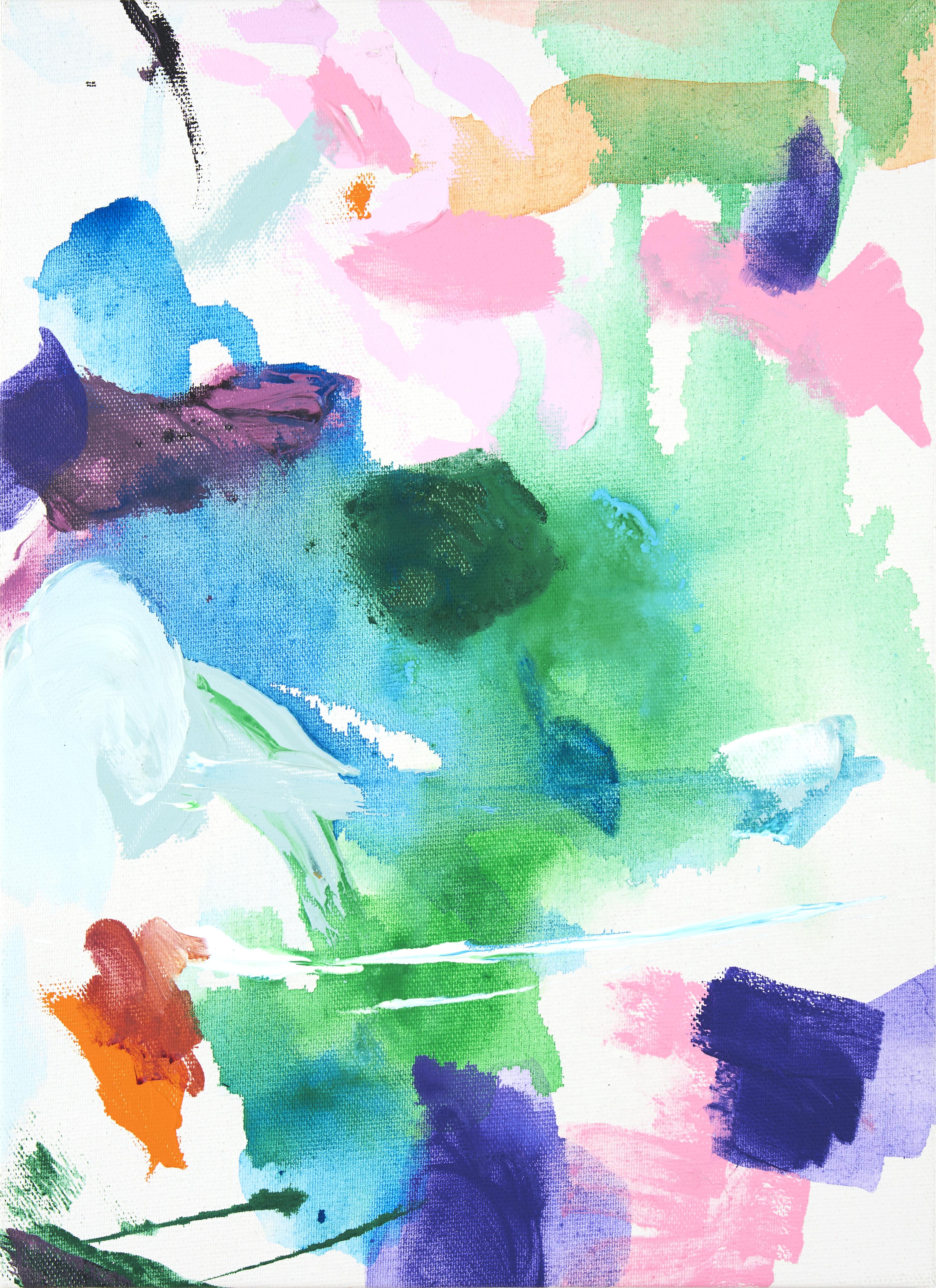 Die Serie Perfect Coincidence des Künstlers ist eine zeitgenössische Hommage an die Launen des Zufalls, die an die Technik von Jean Arp erinnert, der neue sinnliche Formen schuf, indem er farbiges Papier riss und es frei fallen ließ, geleitet vom