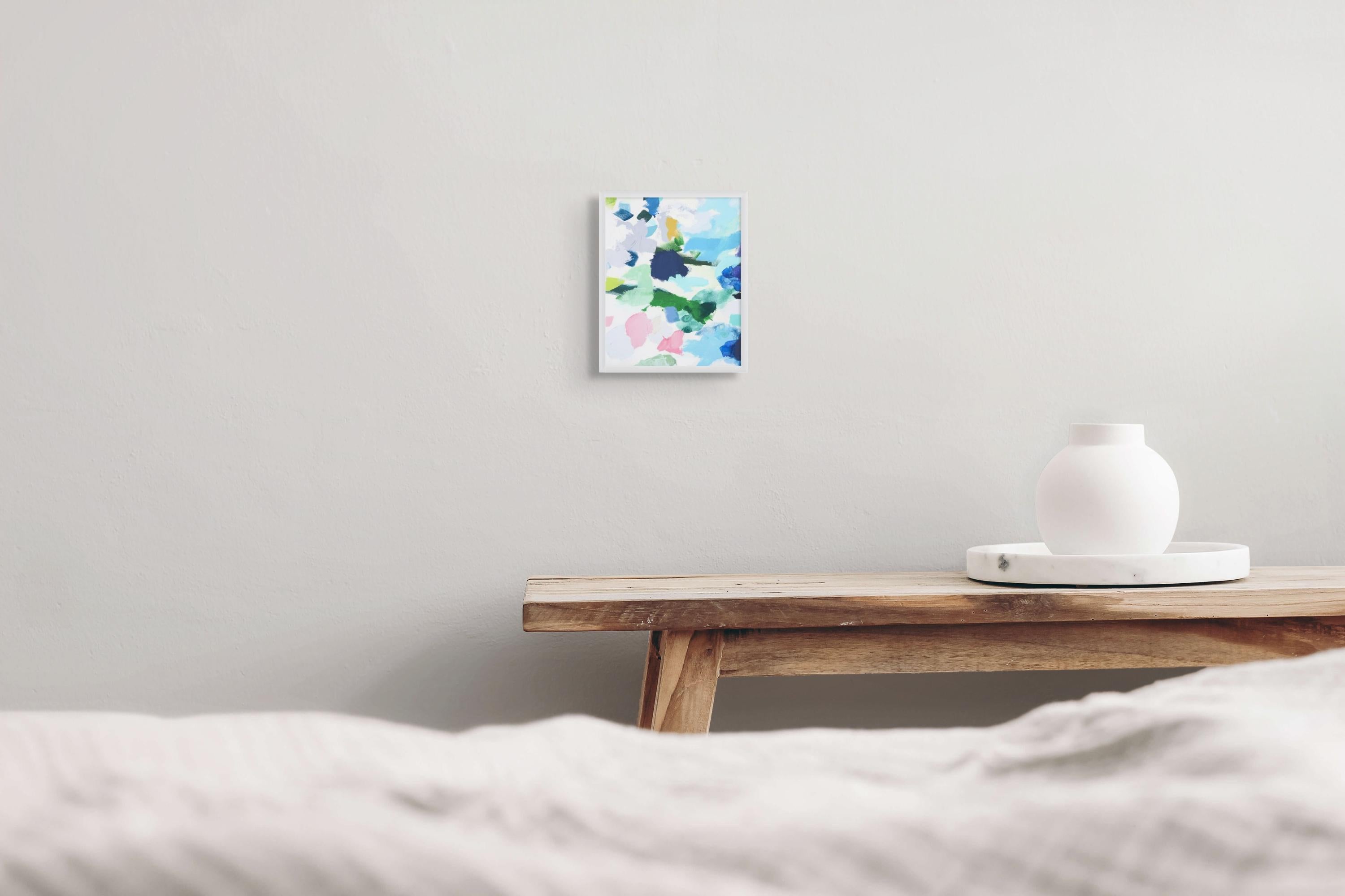 Perfekter Zufall 43 (Abstrakte Malerei) (Blau), Abstract Painting, von Kyong Lee