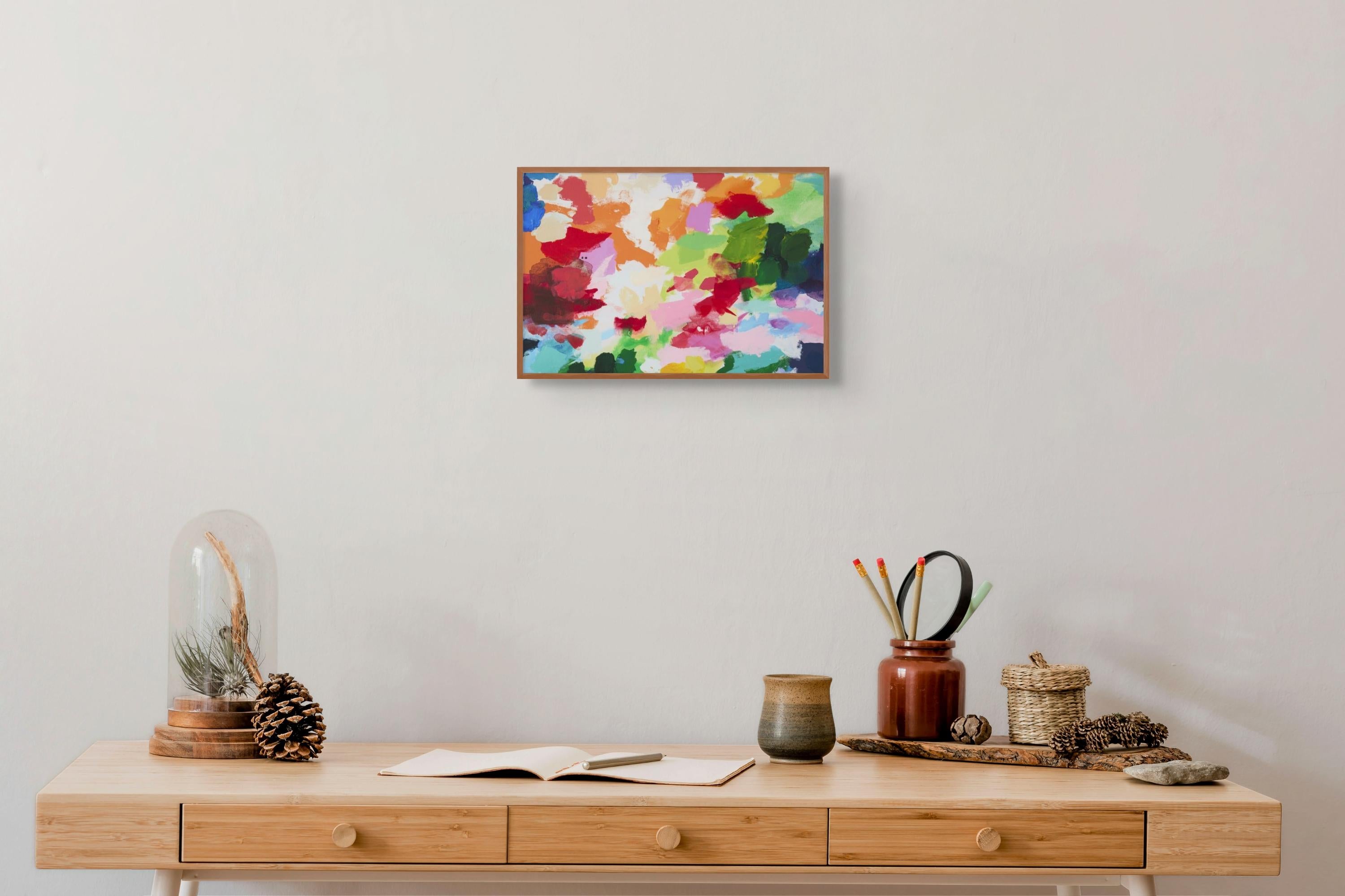 Perfekter Zufall 49 (Abstrakte Malerei) (Grau), Abstract Painting, von Kyong Lee