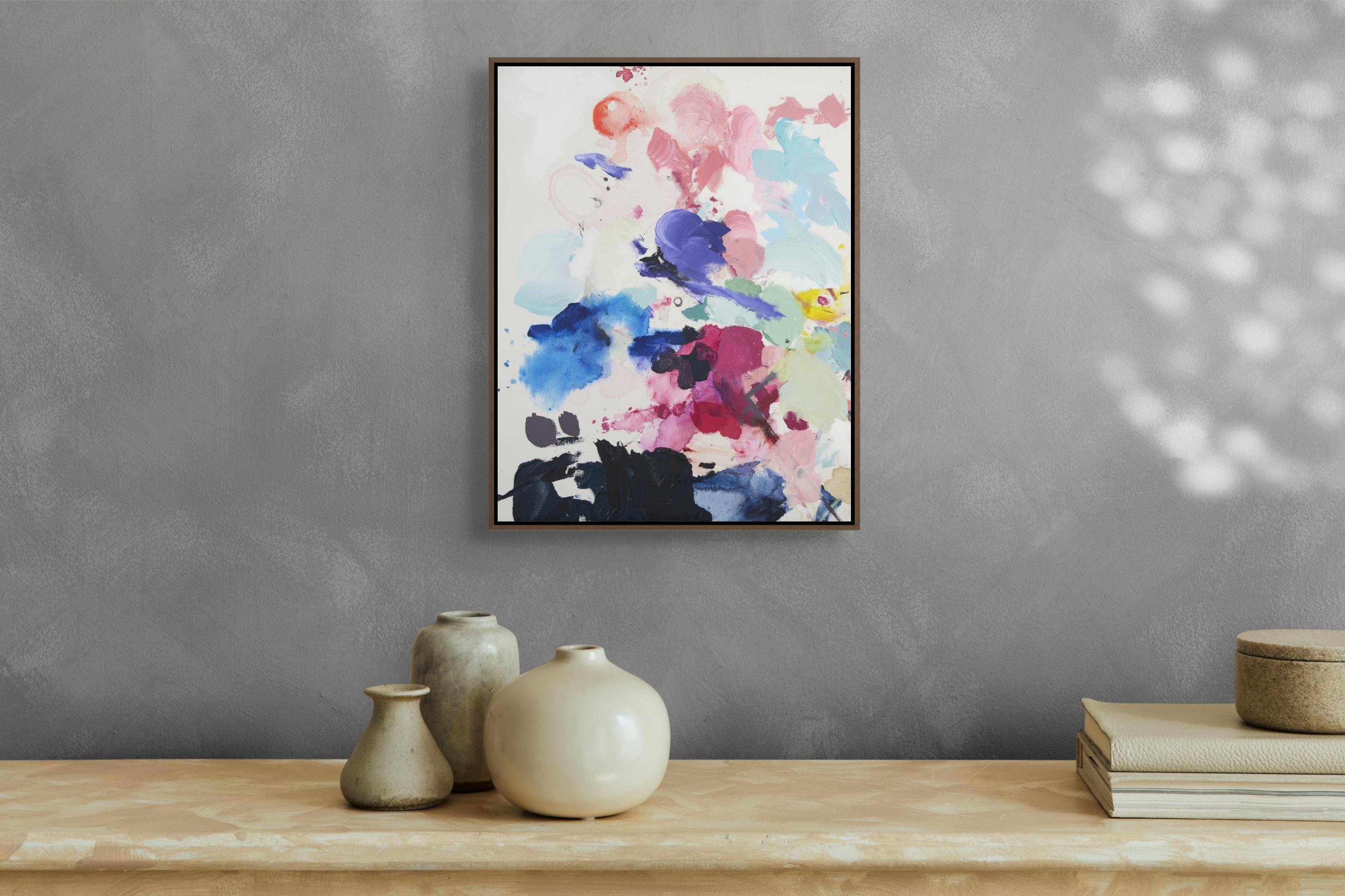 Perfekter Zufall 50 (Abstrakte Malerei) (Grau), Abstract Painting, von Kyong Lee