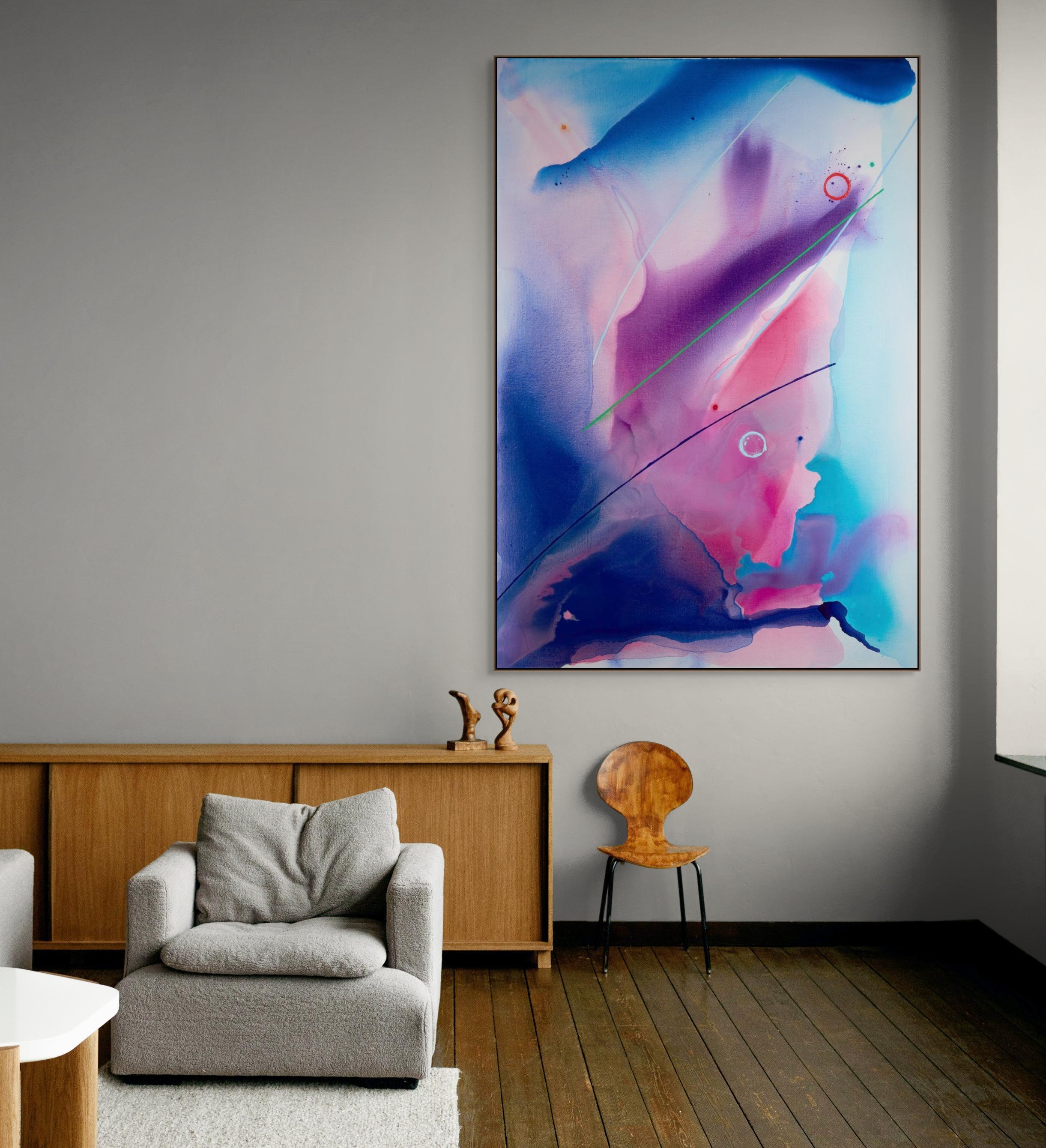 Sinneswelt_AMP52 (Abstrakte Malerei) (Violett), Abstract Painting, von Kyong Lee