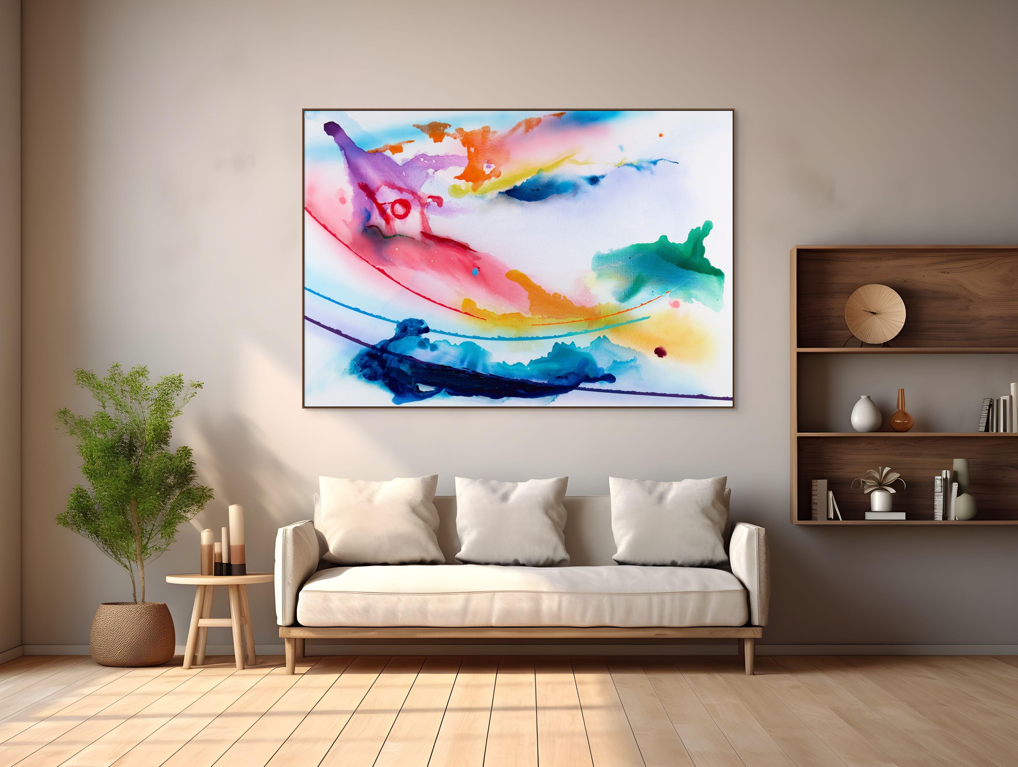 Sinneswelt_LK32 (Abstrakte Malerei) (Grau), Abstract Painting, von Kyong Lee