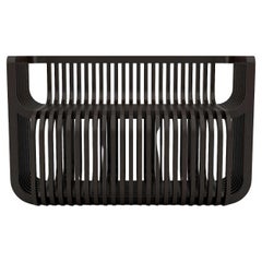 Sofá 2 plazas Kyoto - Sofá moderno artesanal de madera teñida de negro