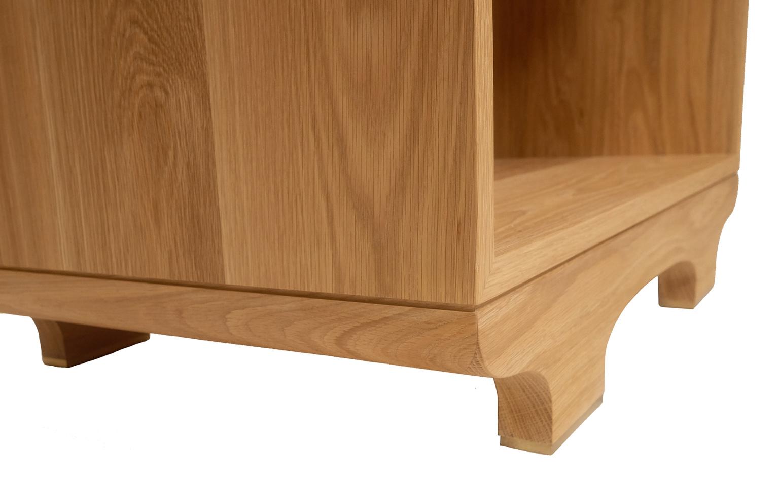 Joinery Kyoto Bedside Table or Nightstand with Drawer, White Oak For Sale