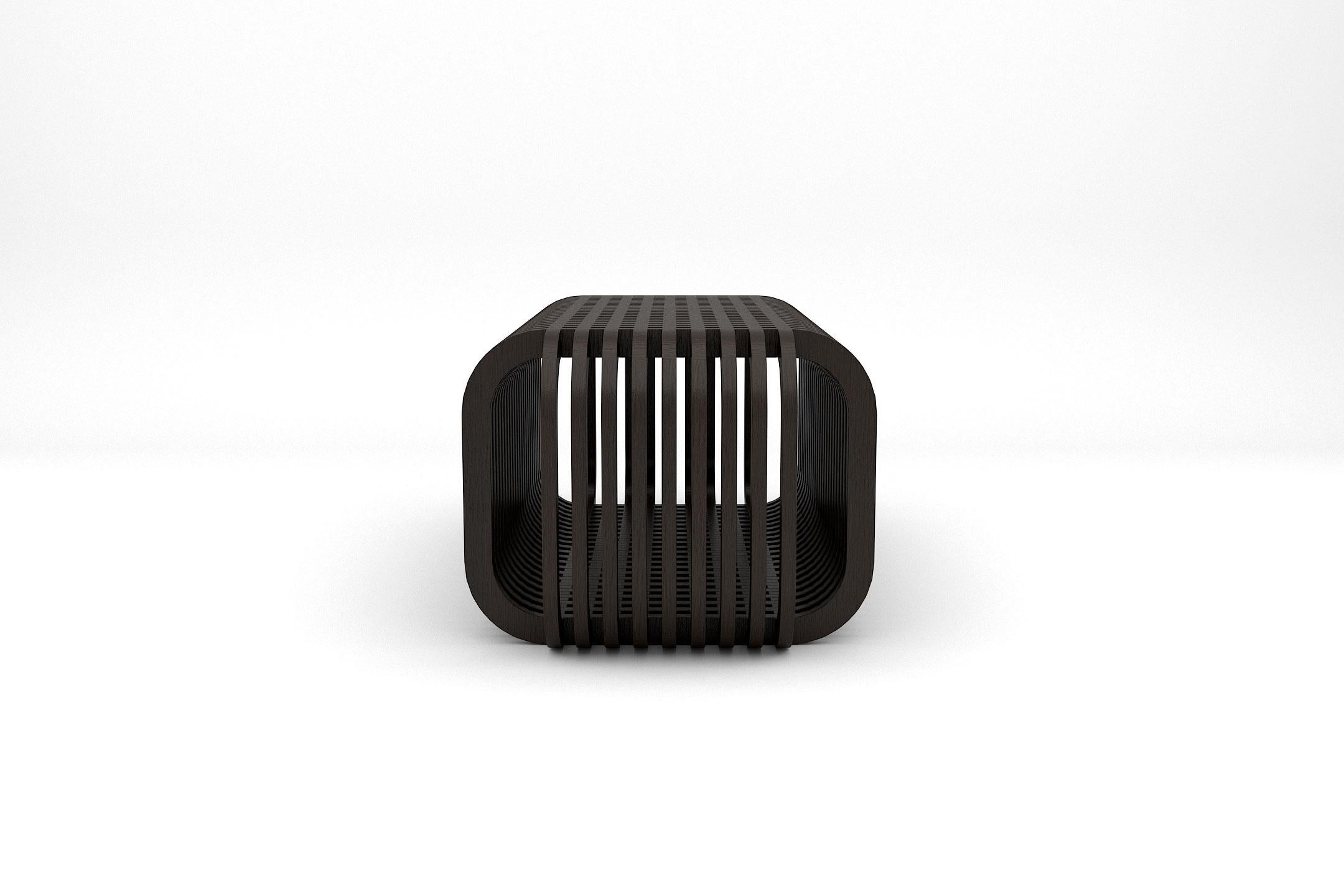 Banco Kyoto - Banco moderno artesanal de madera teñida de negro Minimalista en venta