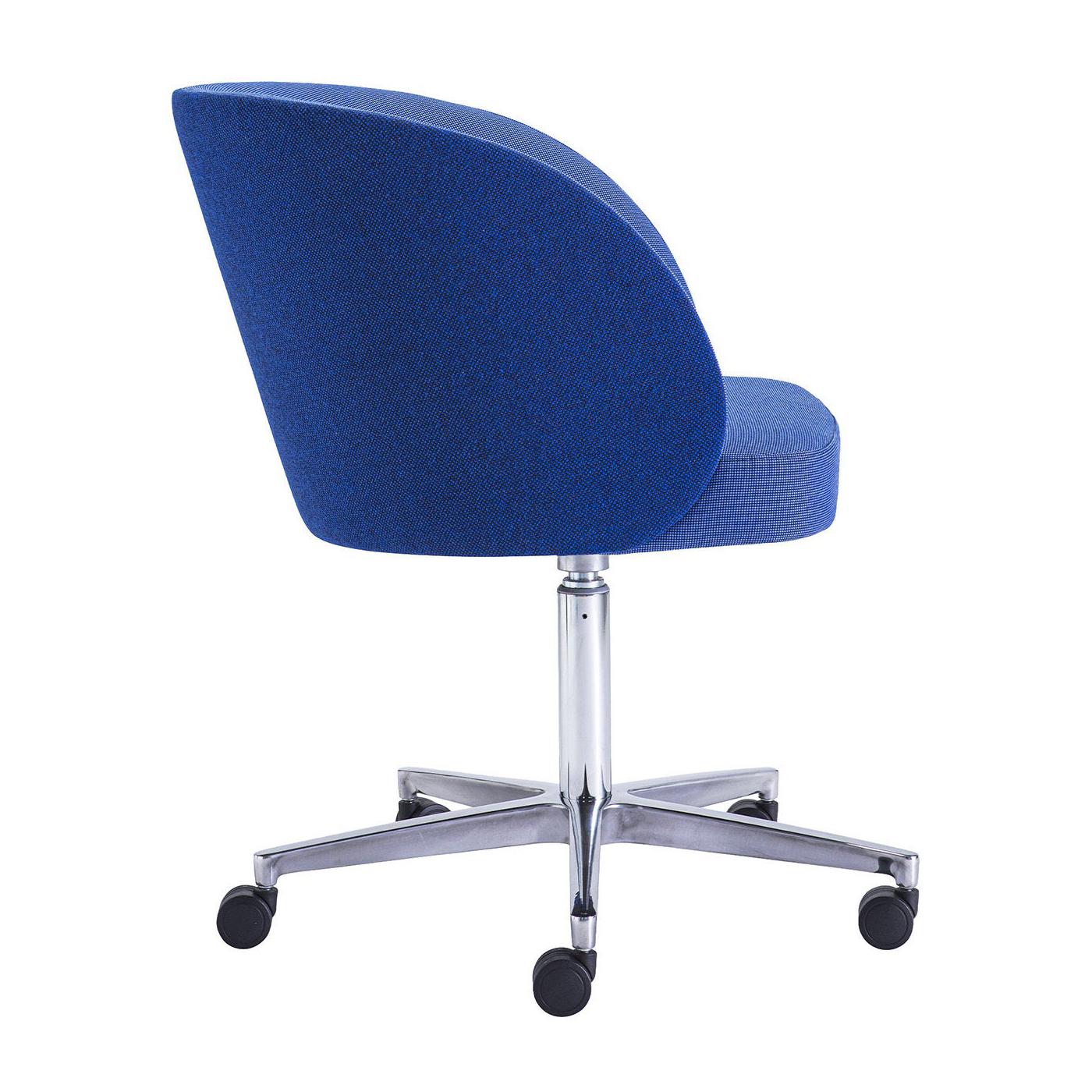 Kyoto Blue Swivel Armchair For Sale