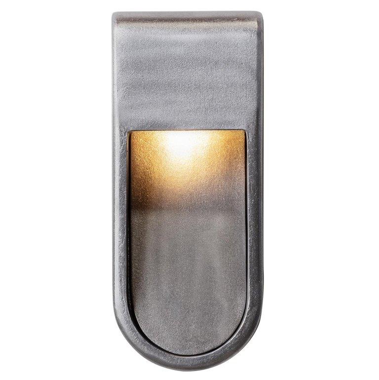 Kyoto Indoor Outdoor Led Cast Sconce Plated Brass Size Wide Wet Rated Light For Sale 1