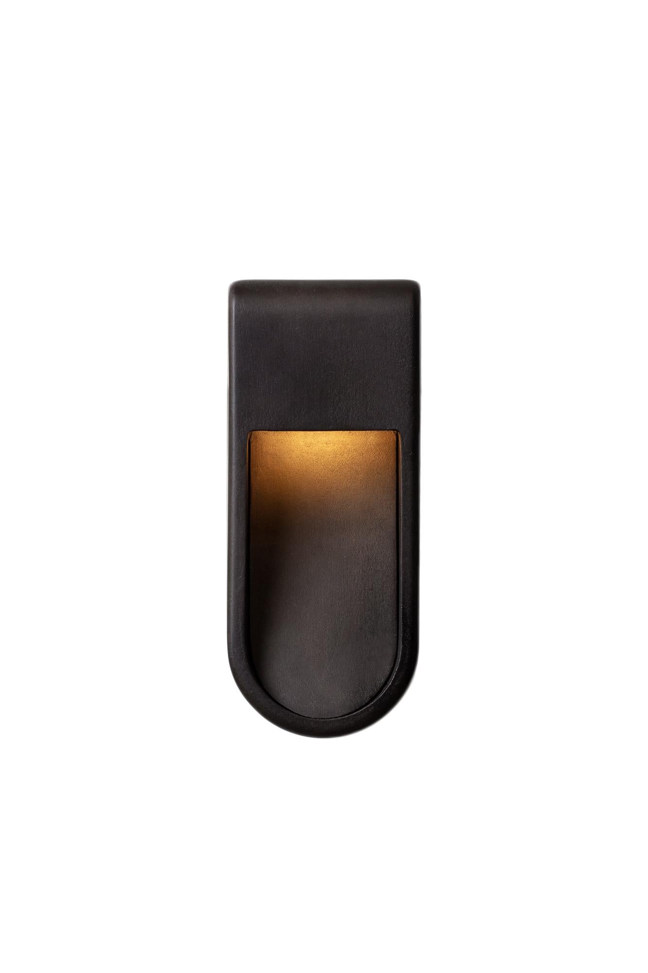 Kyoto Indoor Outdoor Led Cast Sconce Plated Brass Size Wide Wet Rated Light For Sale 3
