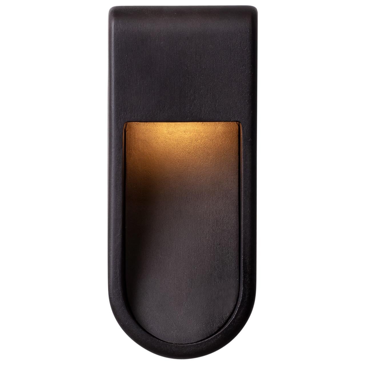 Kyoto Indoor Outdoor Led Sconce Poured Aluminum Blackened Size Long Wet Rating For Sale
