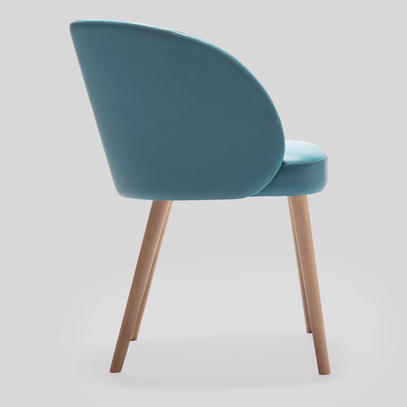 Italian Kyoto Light Blue Dining Chair For Sale