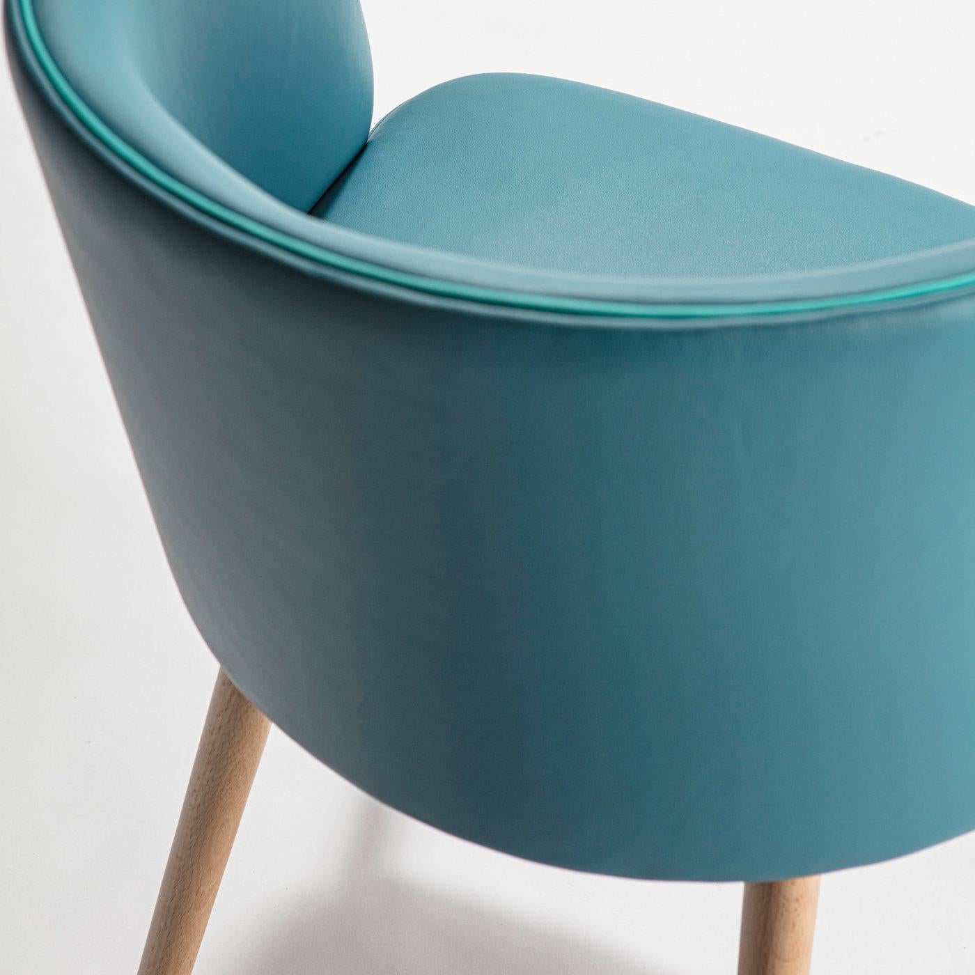 Contemporary Kyoto Light Blue Dining Chair For Sale