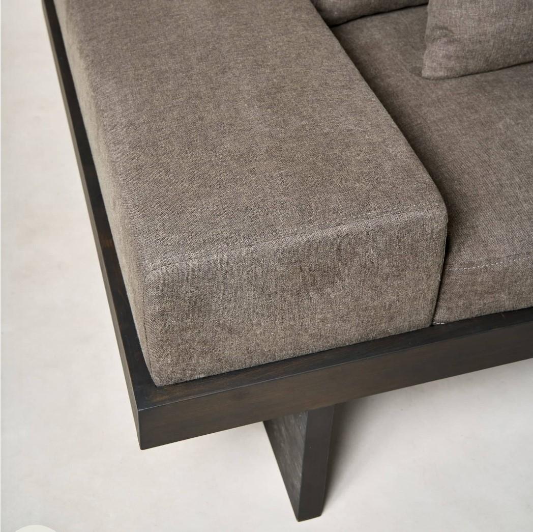 Contemporary Kyoto Lounge Chair - Charcoal on Charcoal