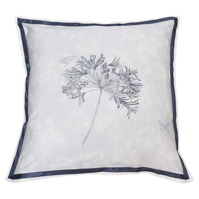 Kyoto Luxury Cotton Satin Pillowcase in Blue and Grey Cotton Satin