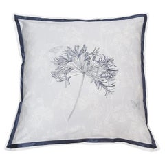 Kyoto - Luxury Cotton Satin Pillowcase in Blue & Grey Cotton Satin
