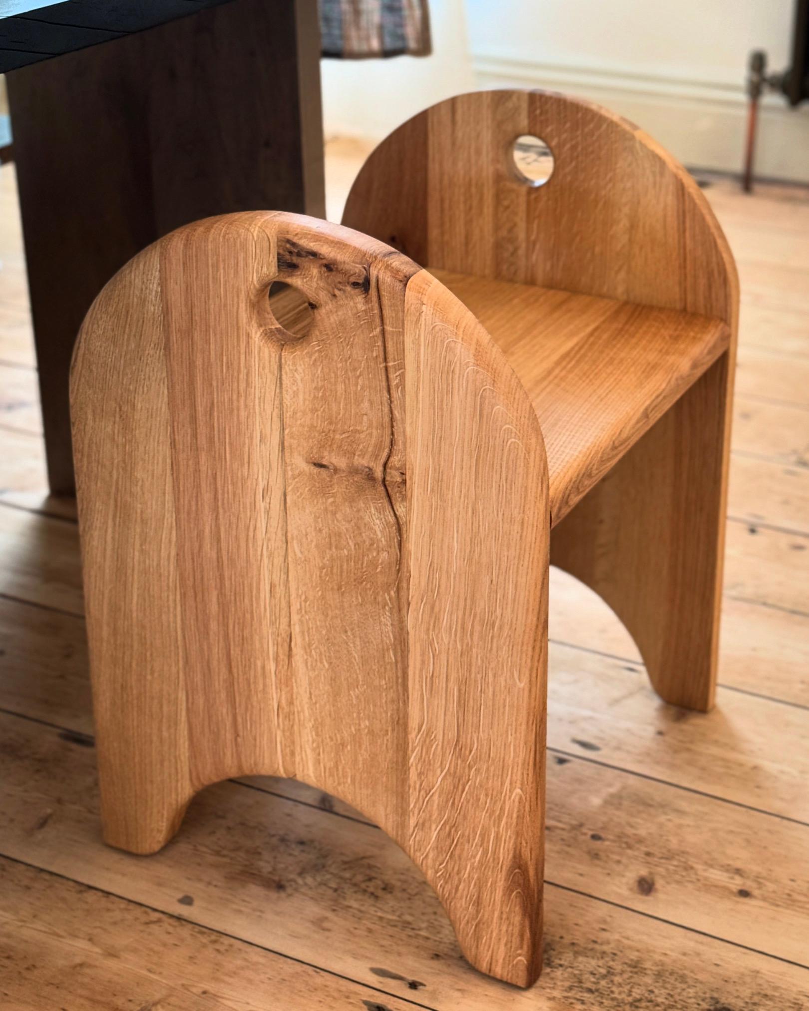 Post-Modern Oak stool For Sale