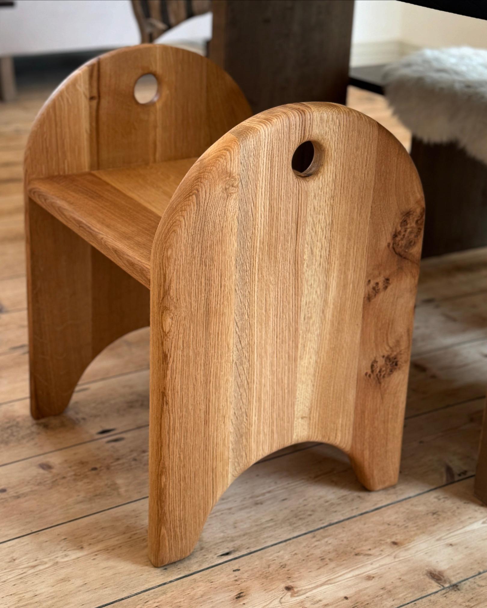 British Oak stool For Sale