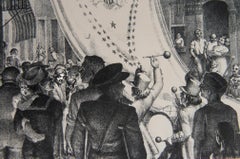 Flag Raising in Leroy Street -  Old New York - Vintage New York