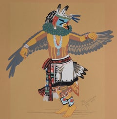 "Kachina Eagle Dancer" - 1939 Hopi Serigraph