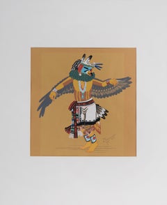"Kachina Eagle Dancer" - 1939 Hopi Serigraph