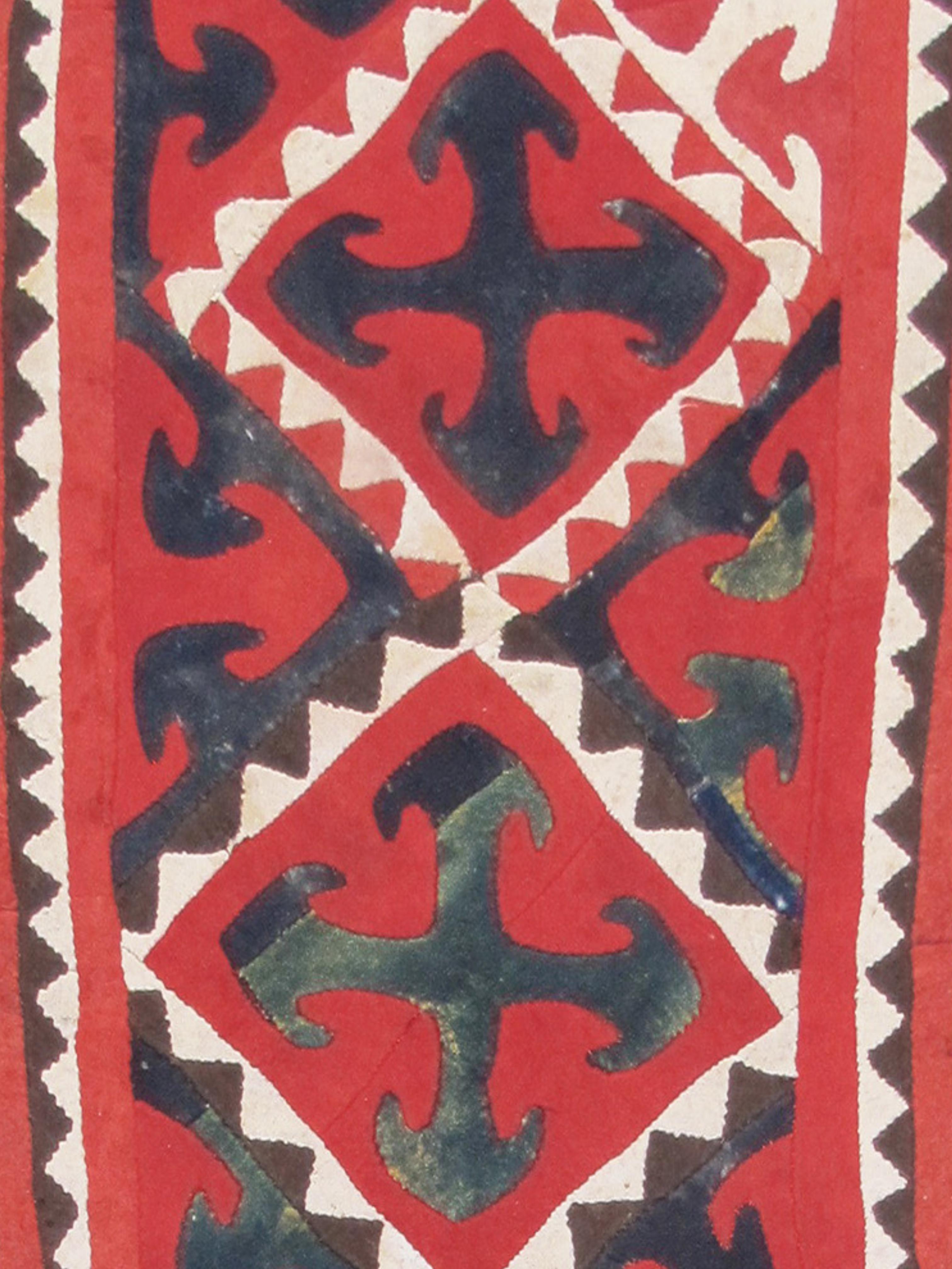 Kirghiso Tappeto di feltro kirghiso, 1900 circa in vendita