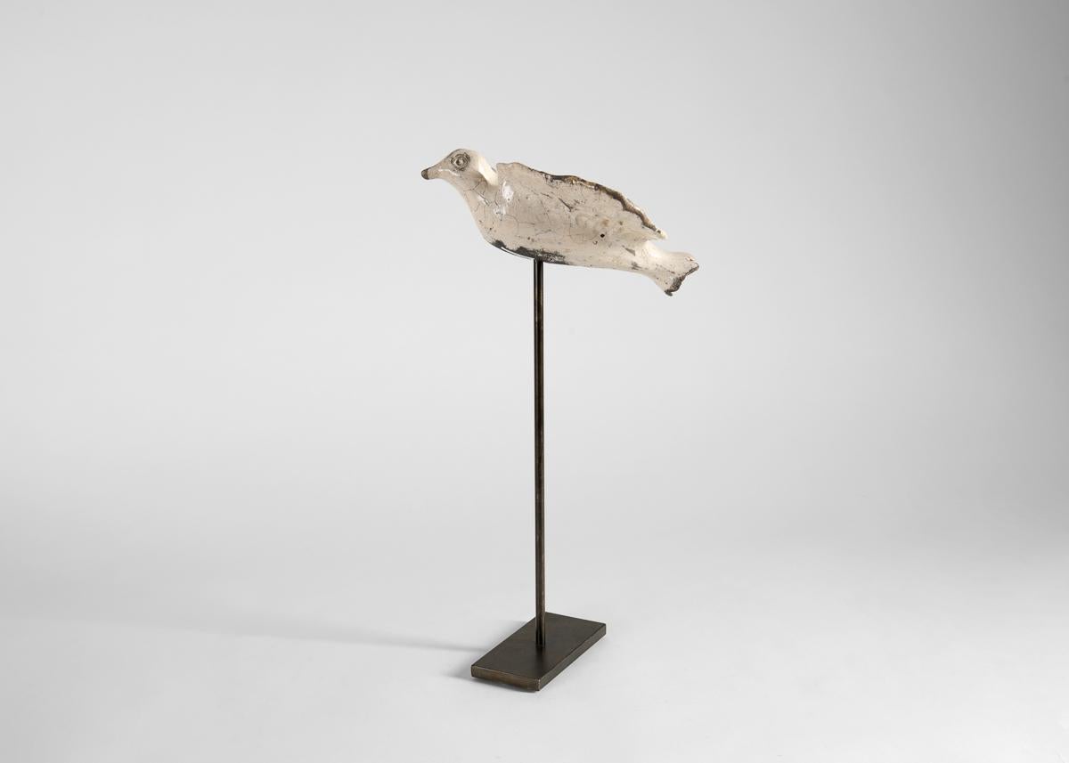 Kyriaki Moustaki, Große Raku-Keramik-Skulptur eines Vogels, Frankreich, um 2024 im Angebot 1