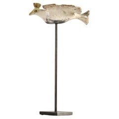Kyriaki Moustaki, Large Raku Ceramic Sculpture of a Bird, France, circa 2024