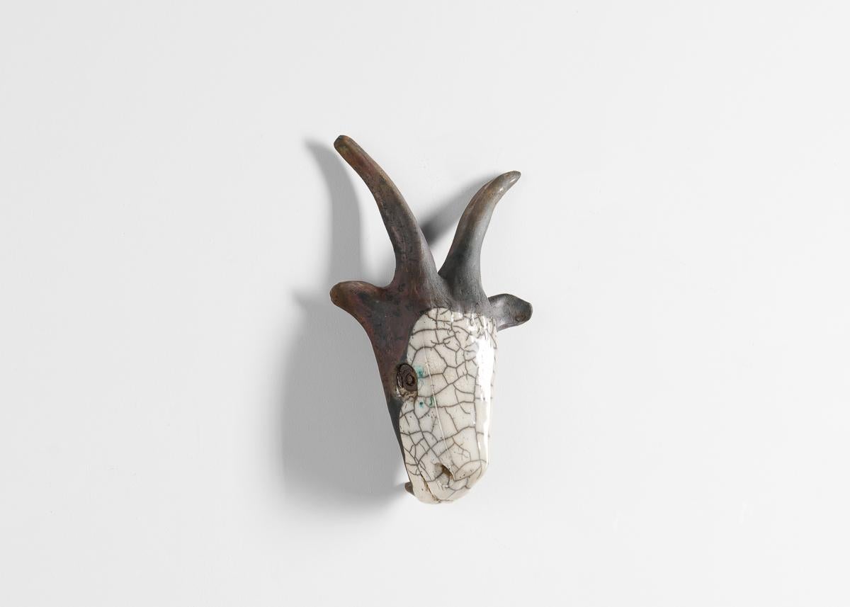 The raku sculptures of Kiriaki Moustaki are inspired by primitive works of early civilizations—soft and luminous, his forms recall the colors and images of Etruscan art and Cretan crafts, and form a kind of dialogue with the memory and traditions