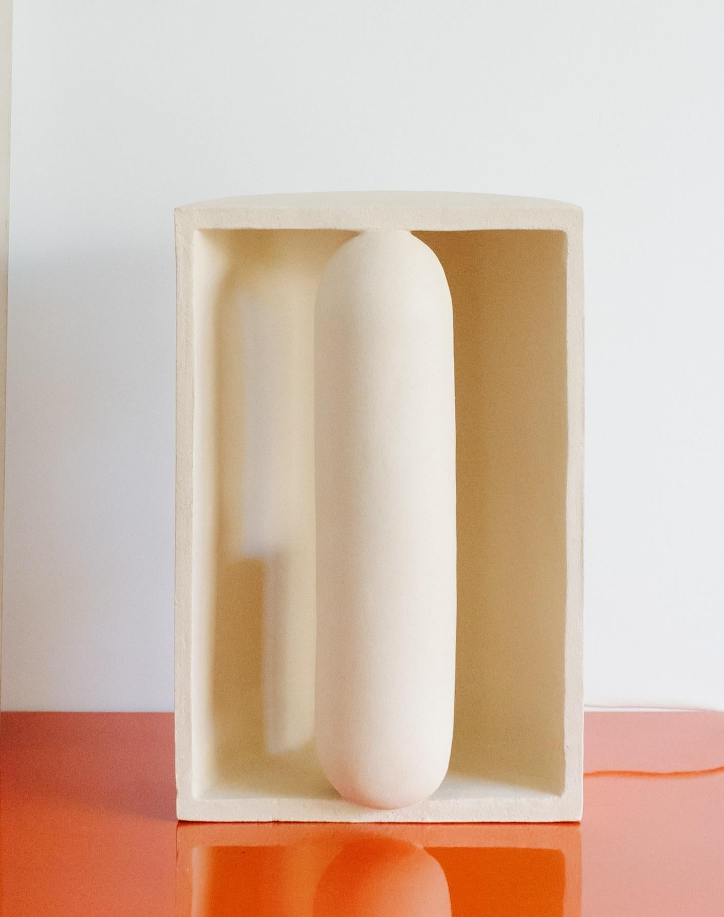 Kyrtos Table Lamp by Lisa Allegra
Dimensions: W 15 x D 22 x H 33.5 cm.
Materials: Ceramic.

Born in 1986 in Paris, Lisa Allegra has earned in 2010 a degree in furniture design from the École Supérieure des Arts Décoratifs. She has worked for Tsé&Tsé