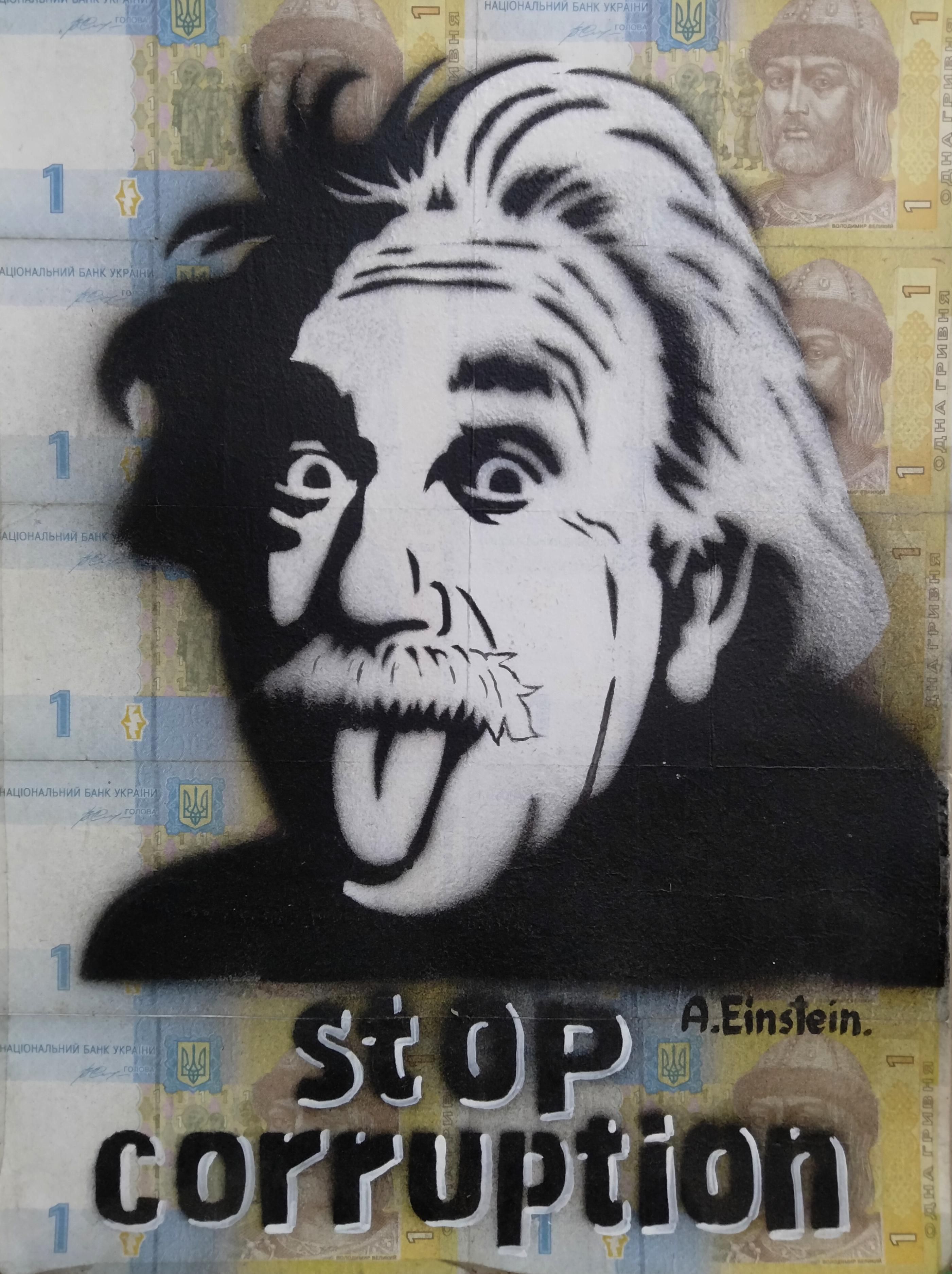 Kyrylo Bondarenko Portrait Painting - "Albert Einstein"