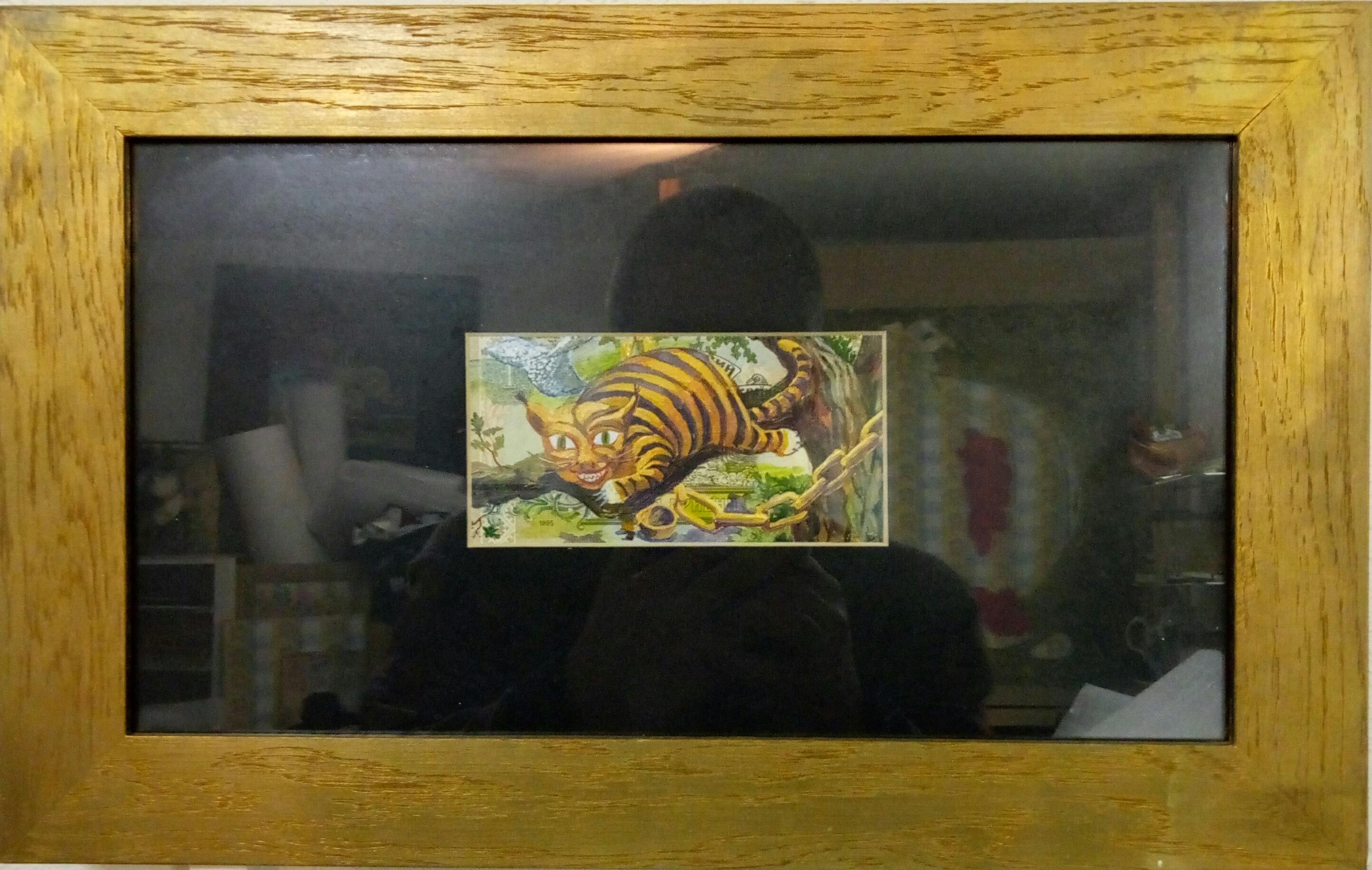 Kyrylo Bondarenko Animal Painting - "Cheshire cat"