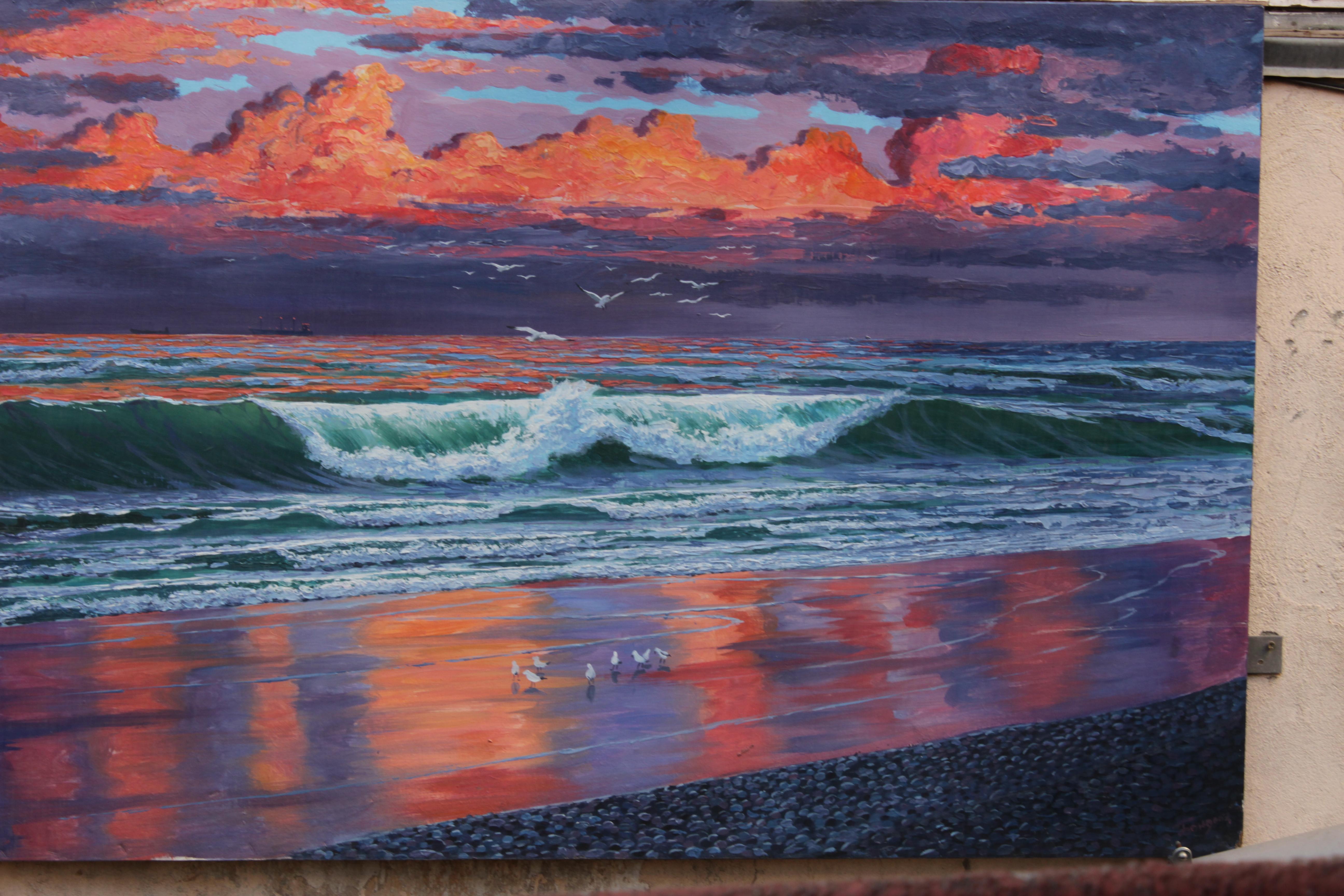 „Claude Monet-Sonnenuntergang“ (Impressionismus), Painting, von Kyrylo Bondarenko