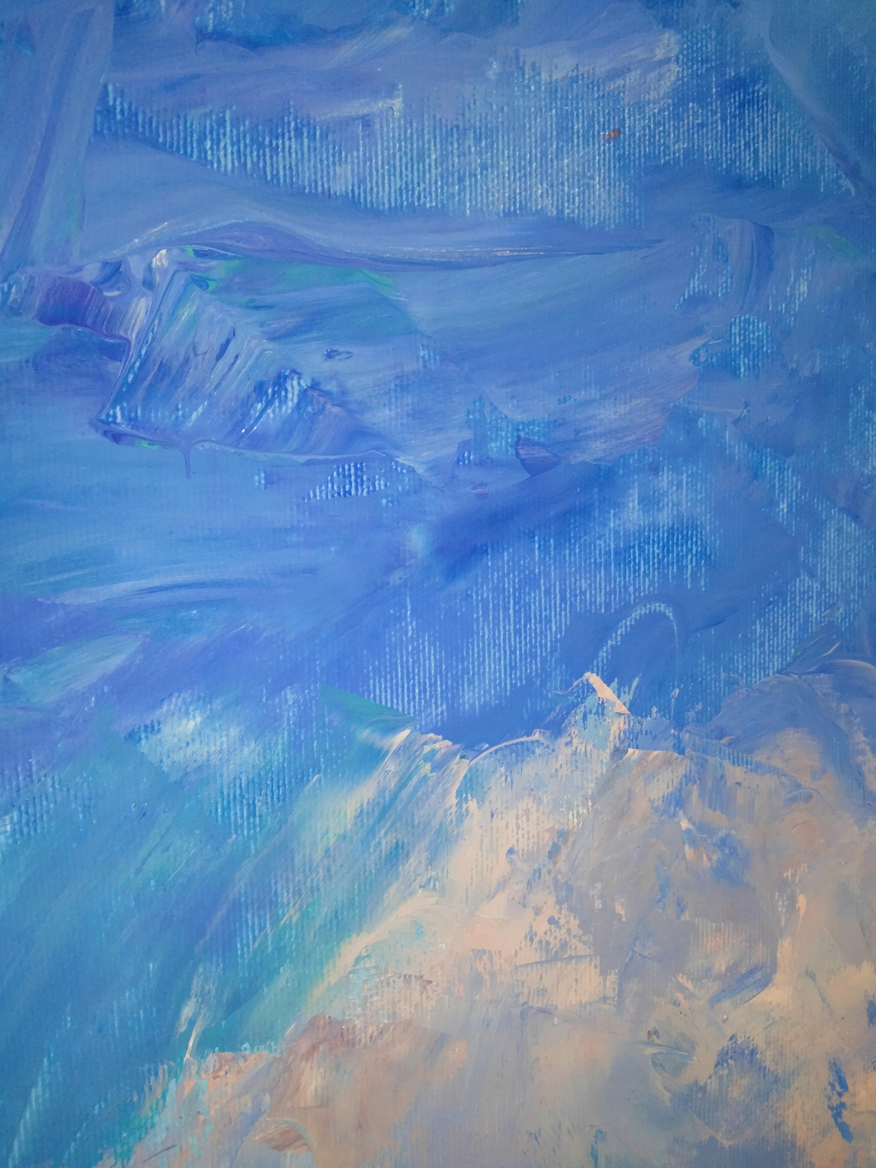„Claude Monet-Jachten“ (Blau), Landscape Painting, von Kyrylo Bondarenko