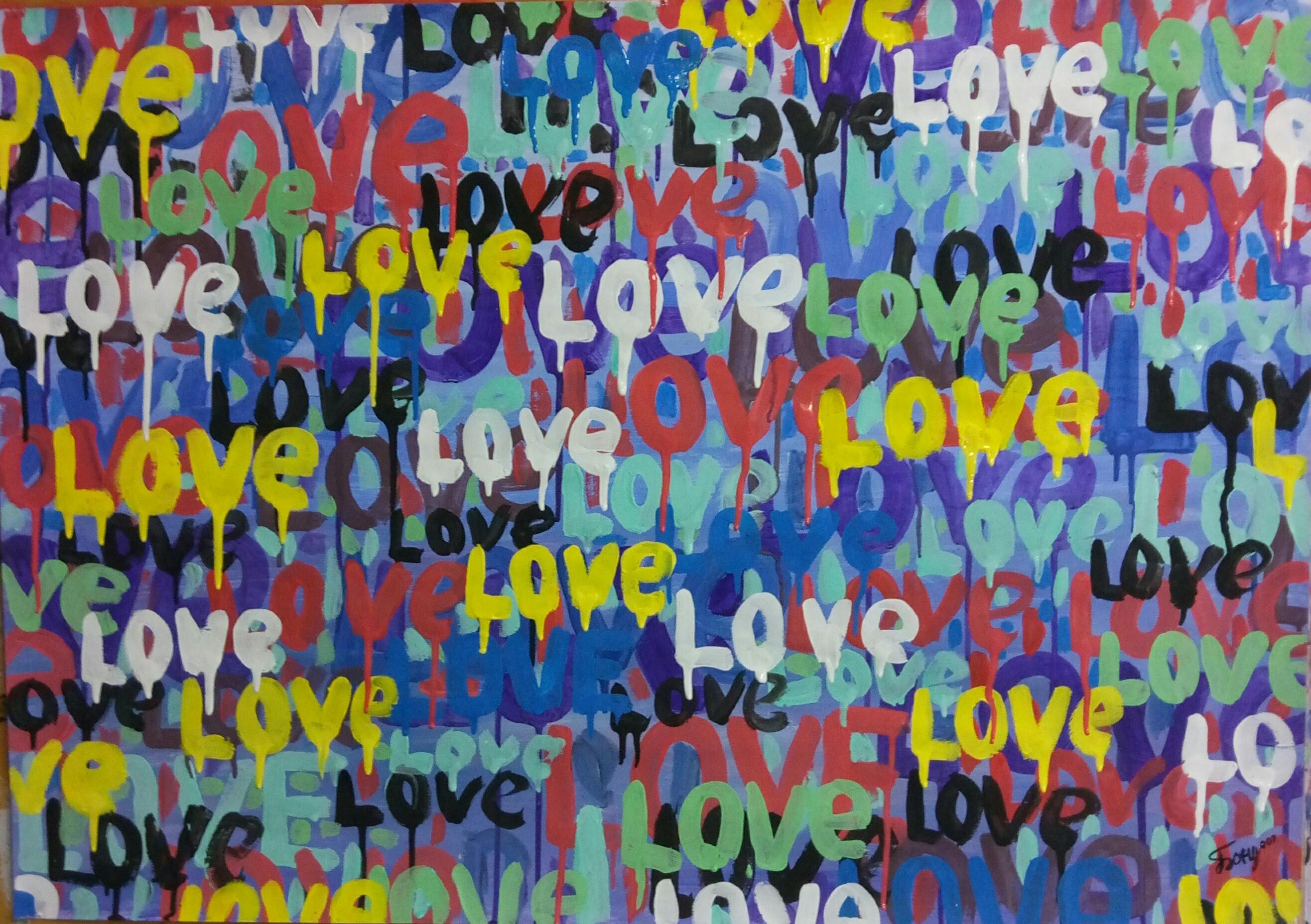 Abstract Painting di Kyrylo Bondarenko - "L'amore di Cy Twombly".