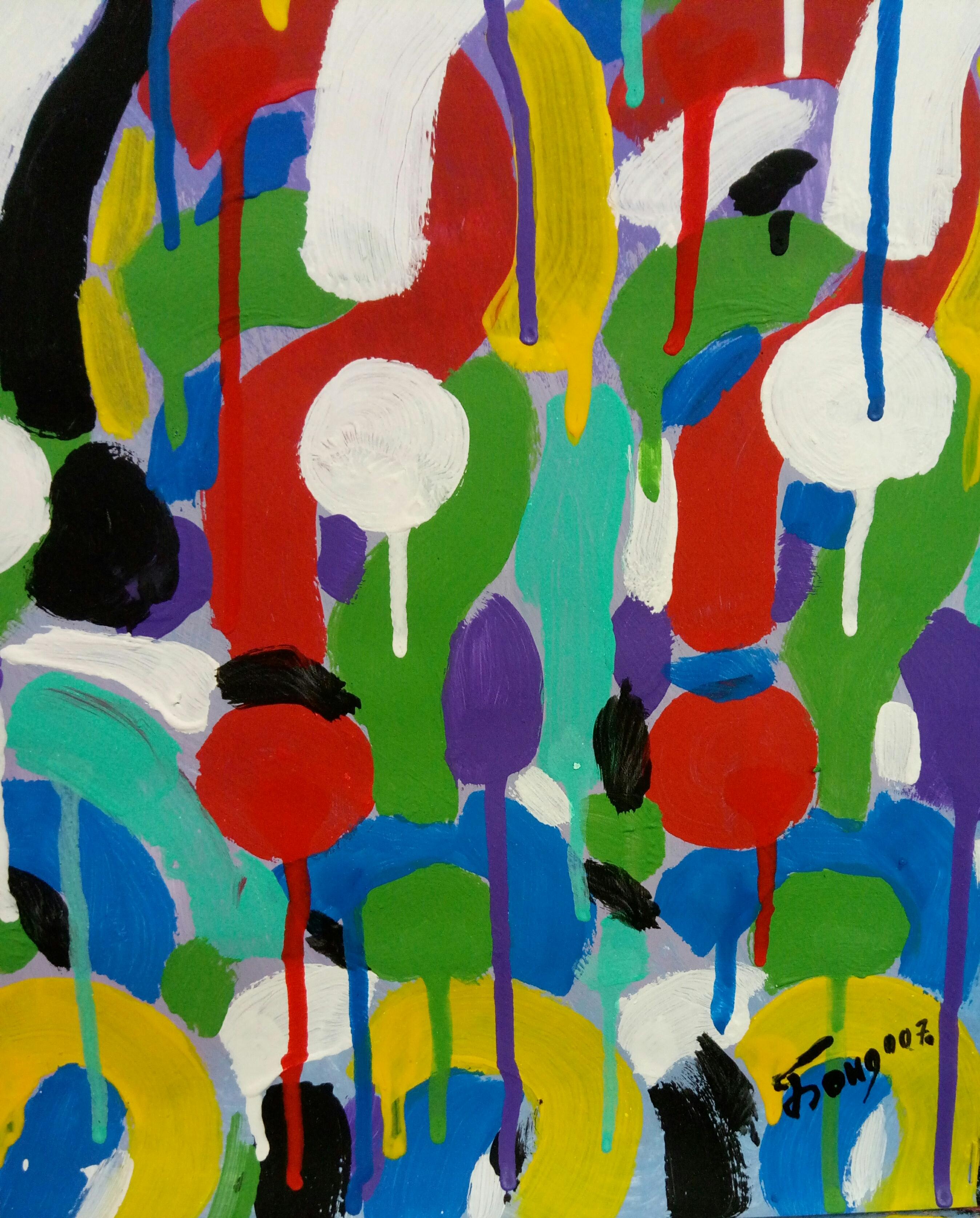 „Cy Twombly Ukraine“ – Painting von Kyrylo Bondarenko