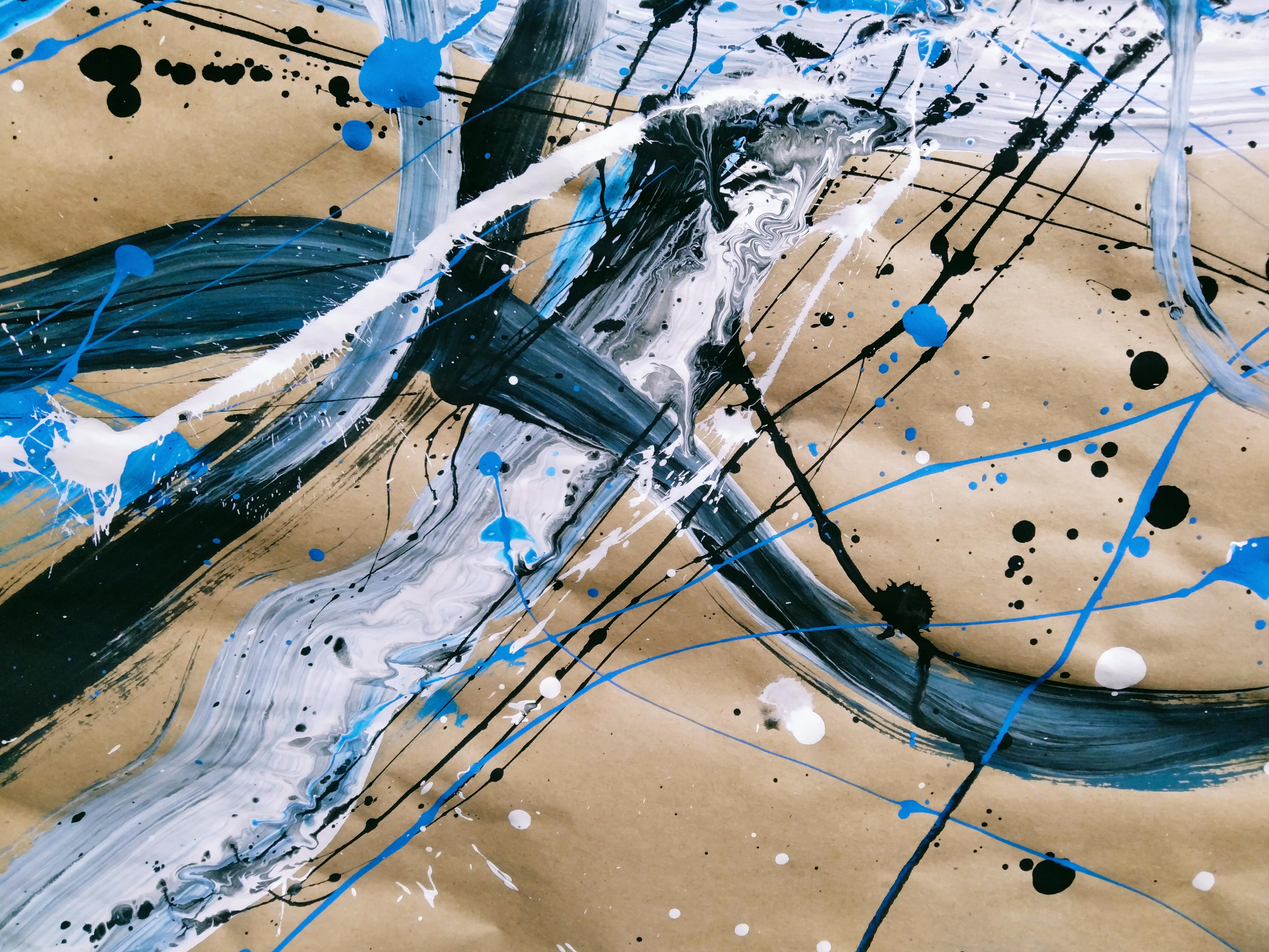  In creating it, I splashed a whole carnival of bright acrylic shades onto paper, allowing emotions to guide every curl and movement. A passionate dance of colors and shapes, where bold black gestures hold together joyful chaos, this is an abstract