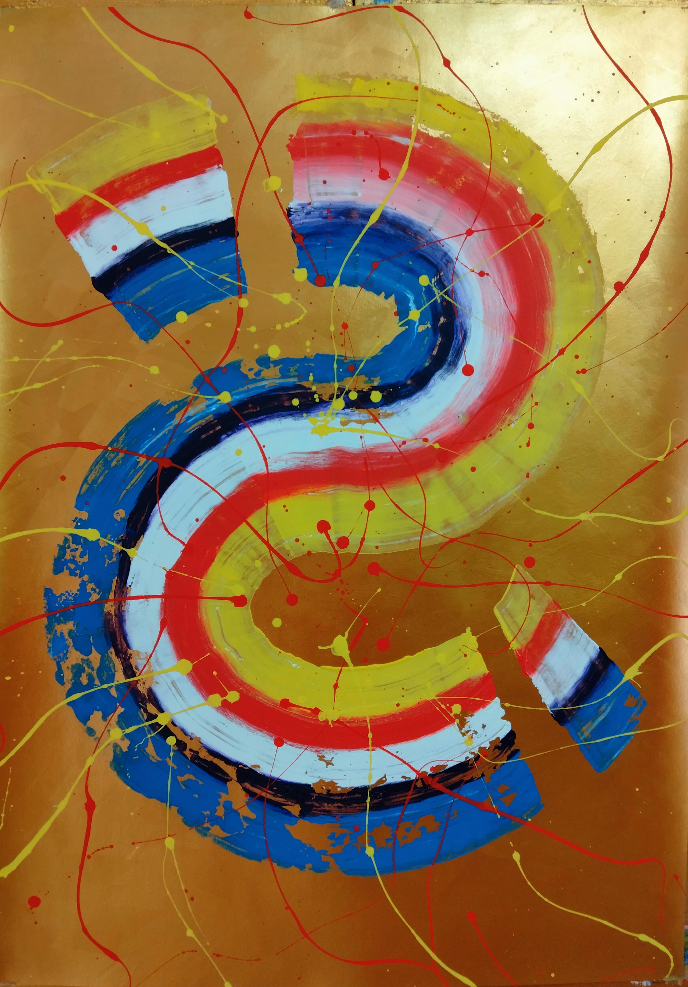 Kyrylo Bondarenko Abstract Painting - "Gerhard Richter dollar"