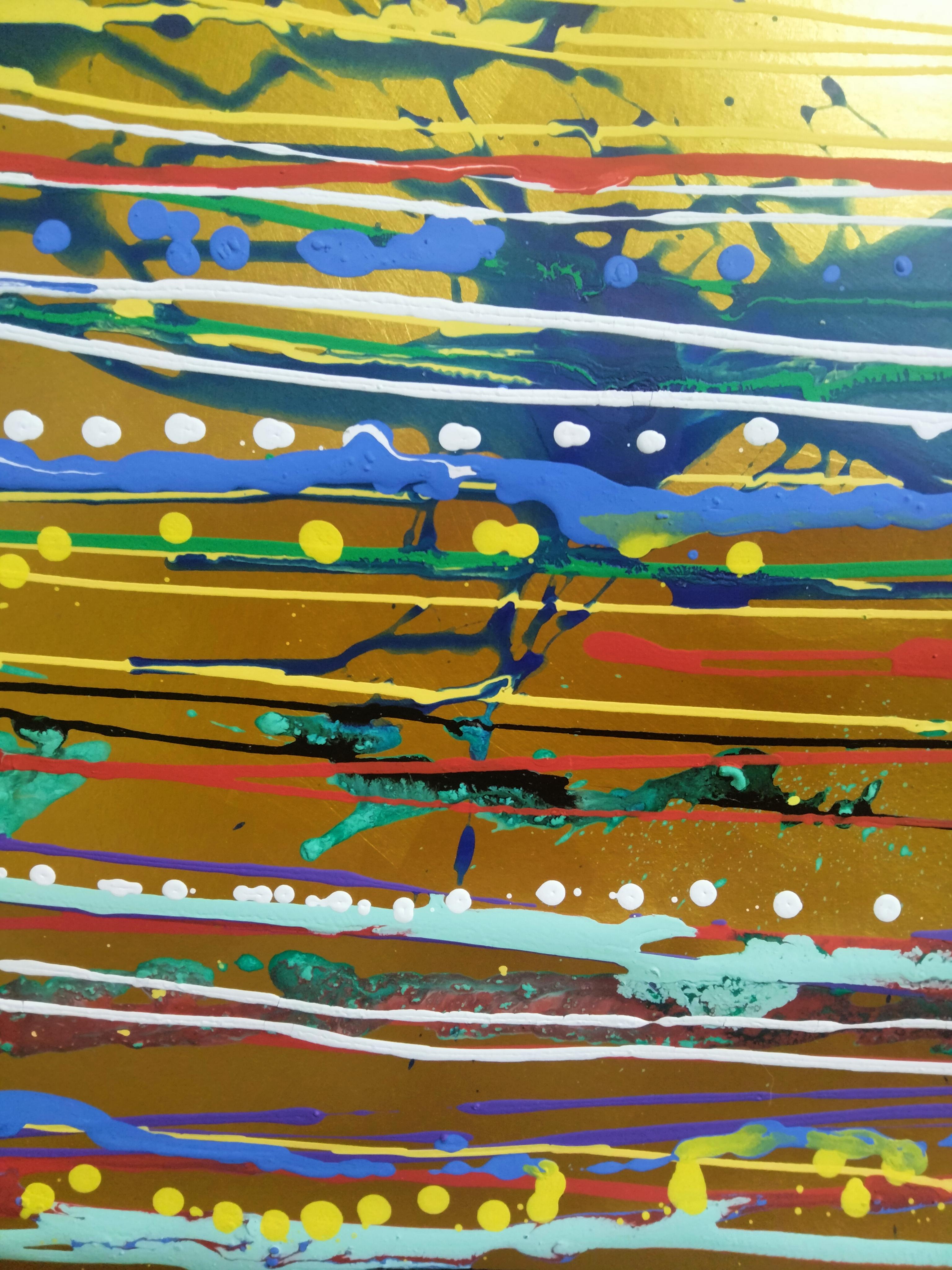  I saw flowers in the Ukrainian see.  They inspired me to create this picture. I really like to paint abstract pictures. I paint them with feelings and energy of the inner body. This picture carries positive emotions and energy.
   Buying Ukrainian