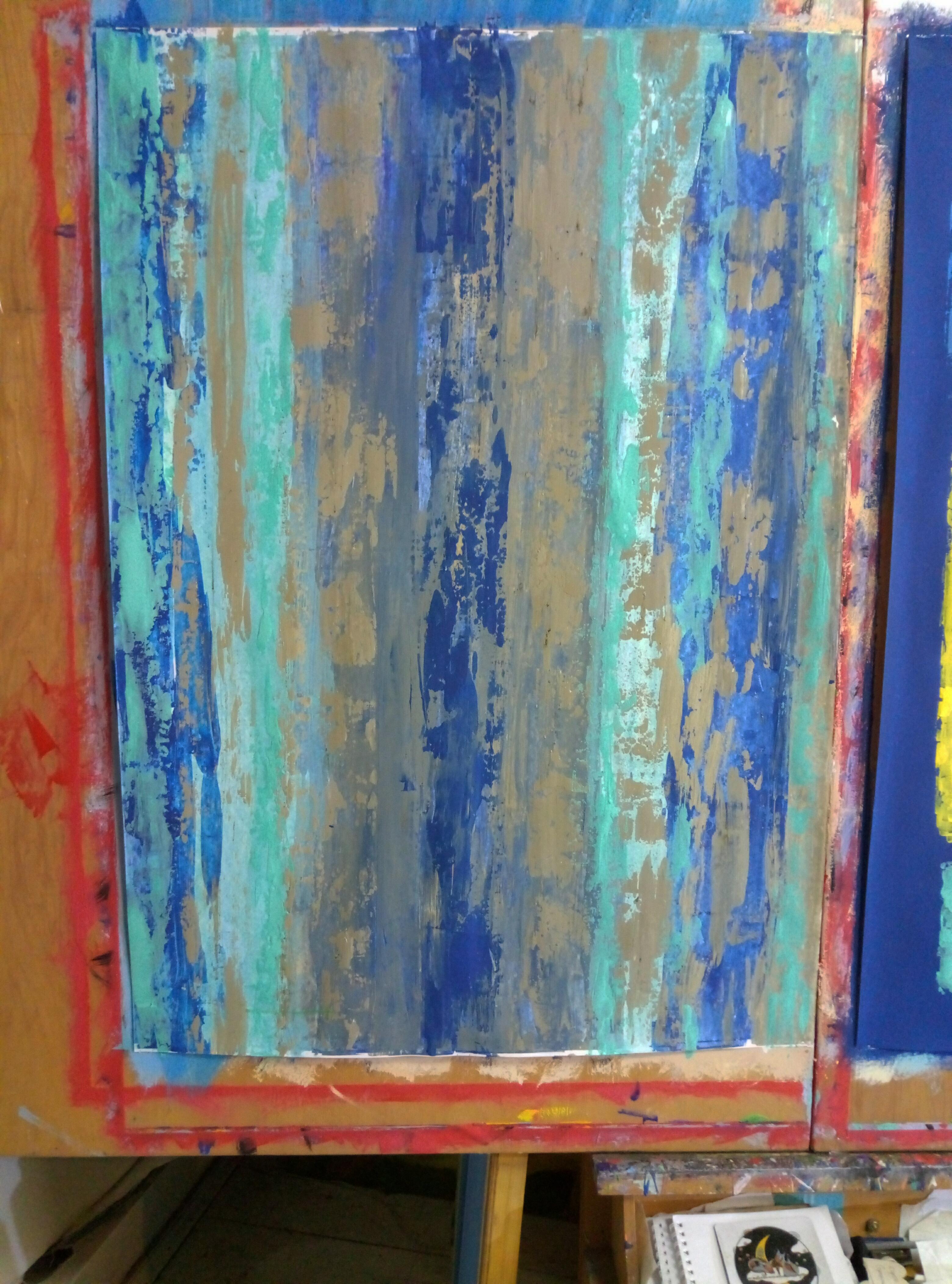 „Gerhard Richter-Wasserfall“ – Painting von Kyrylo Bondarenko